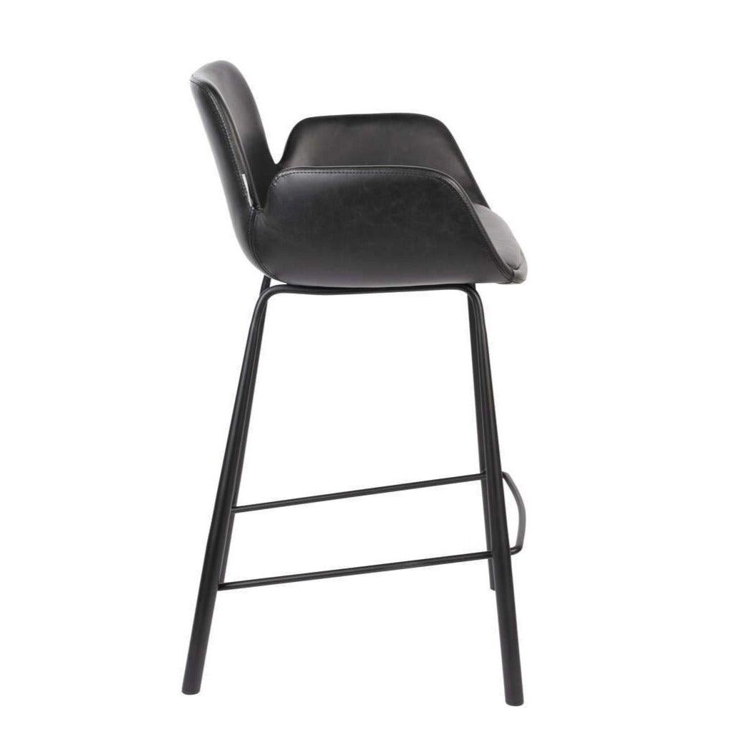 Bar chair BRIT eco leather black - Eye on Design