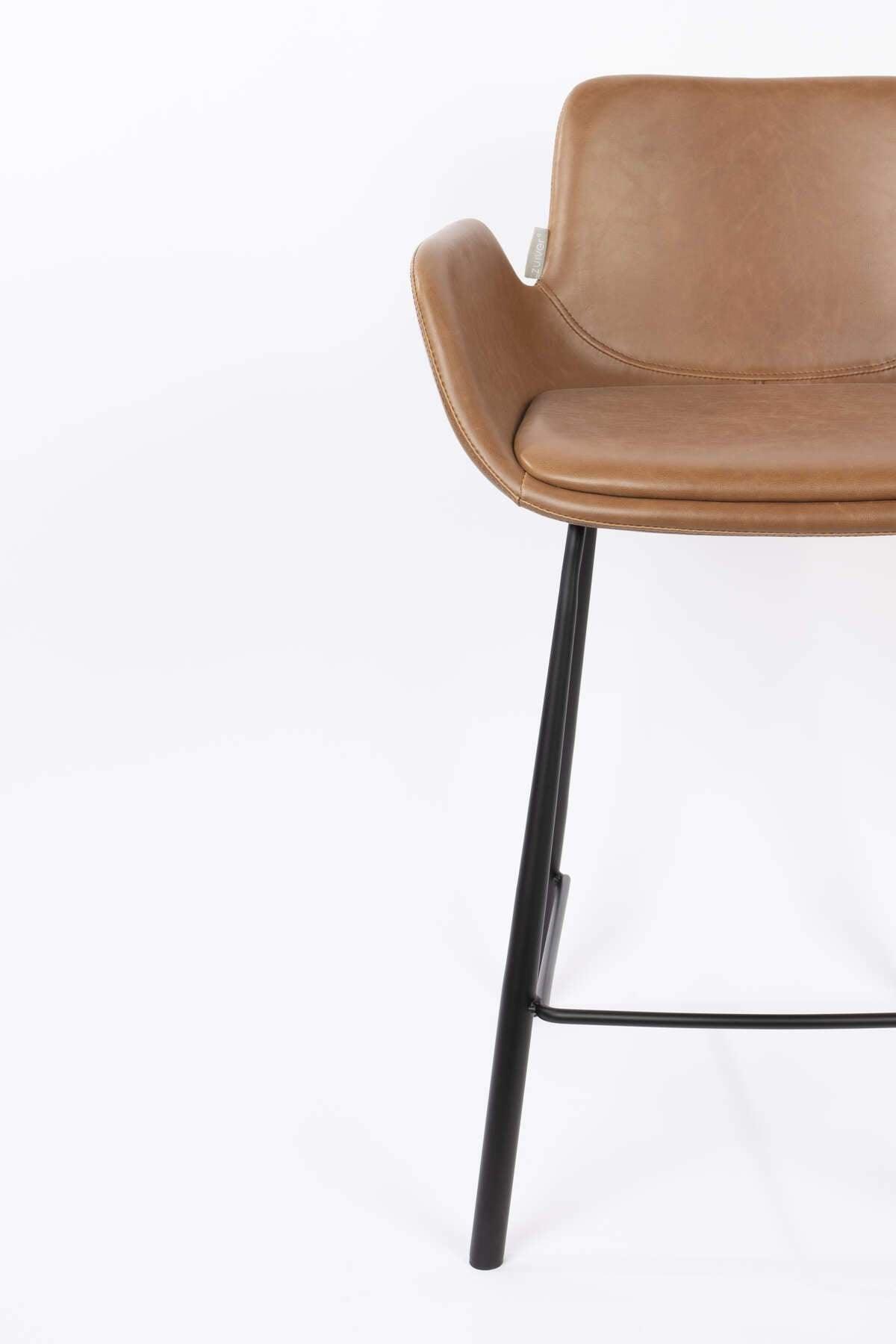 Bar chair BRIT eco leather brown - Eye on Design