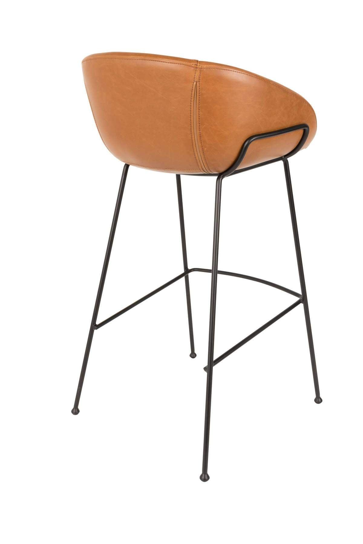 Bar stool FESTON eco leather brown - Eye on Design