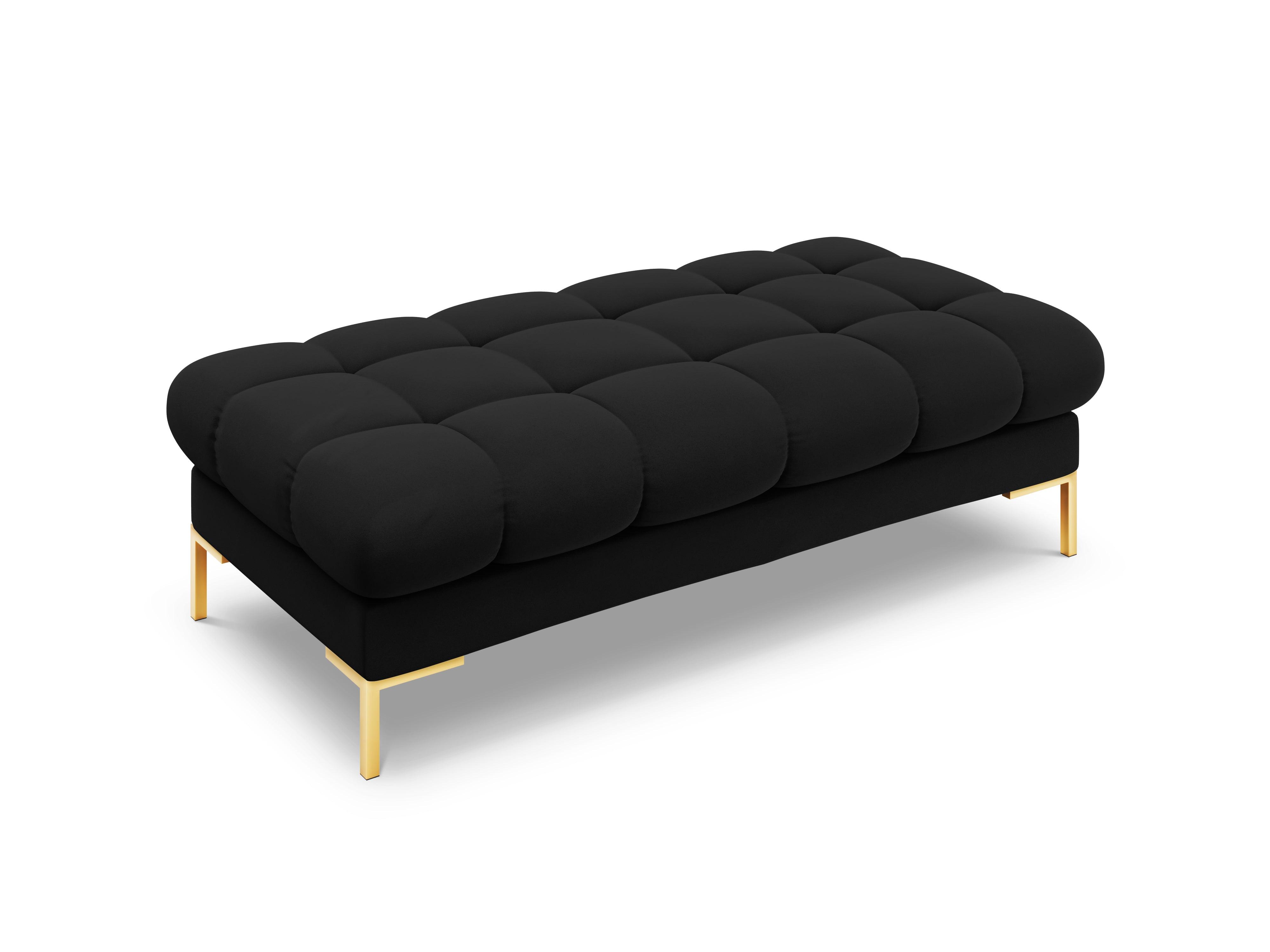 Bench velvet BALI black with gold base - Eye on Design