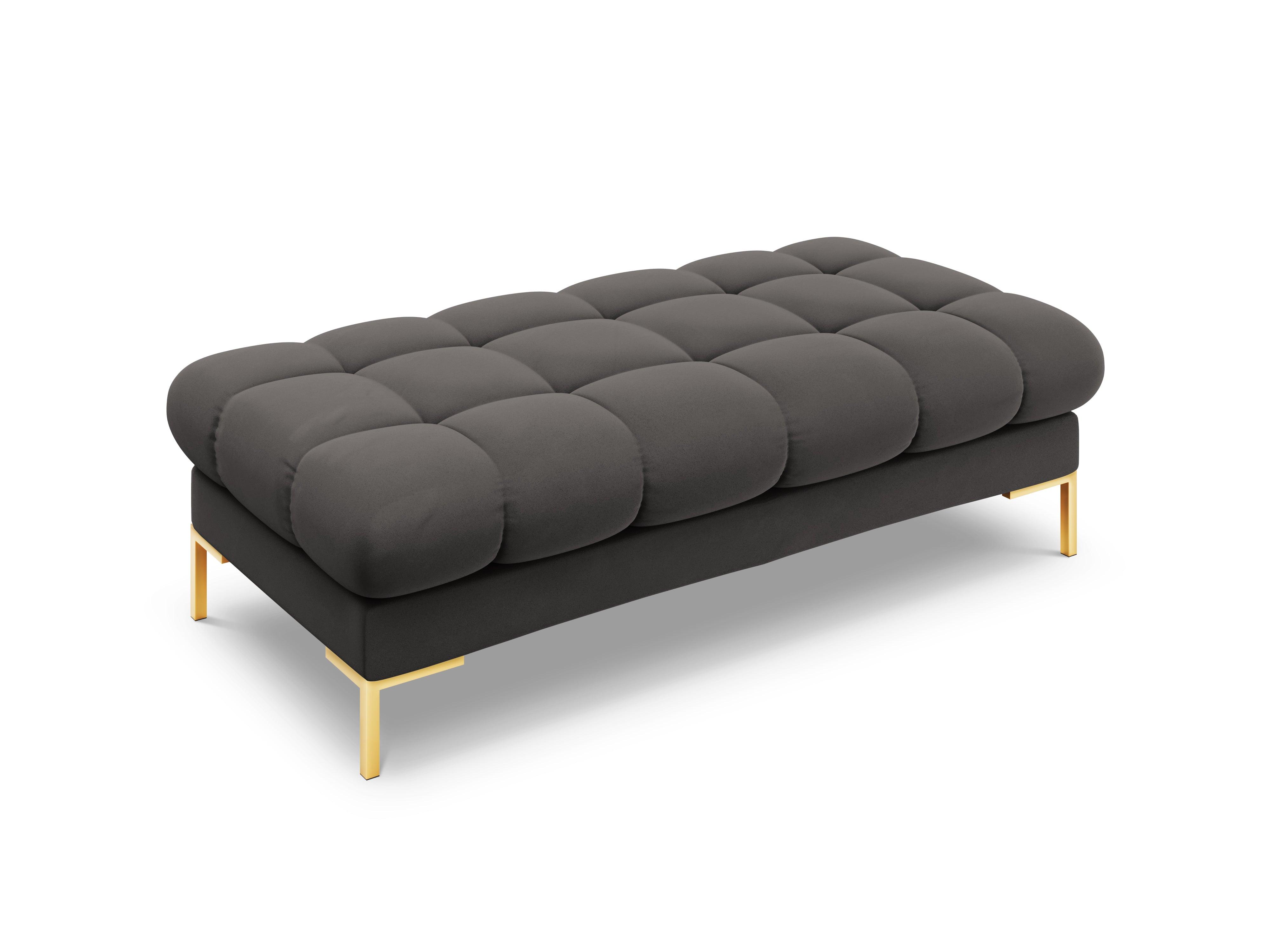 Bench velvet BALI dark grey with gold base - Eye on Design