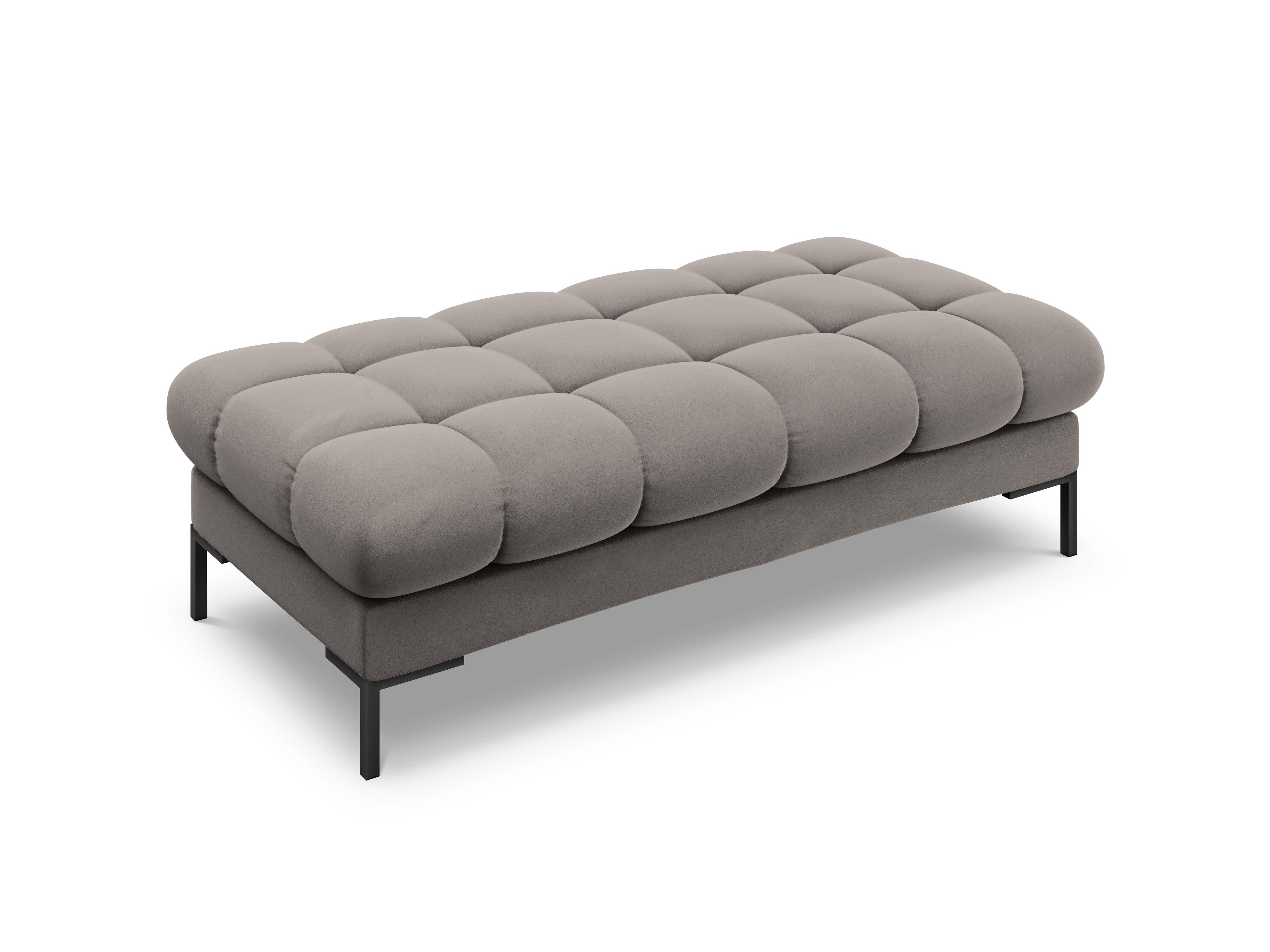 Bench velvet BALI light grey with black base - Eye on Design