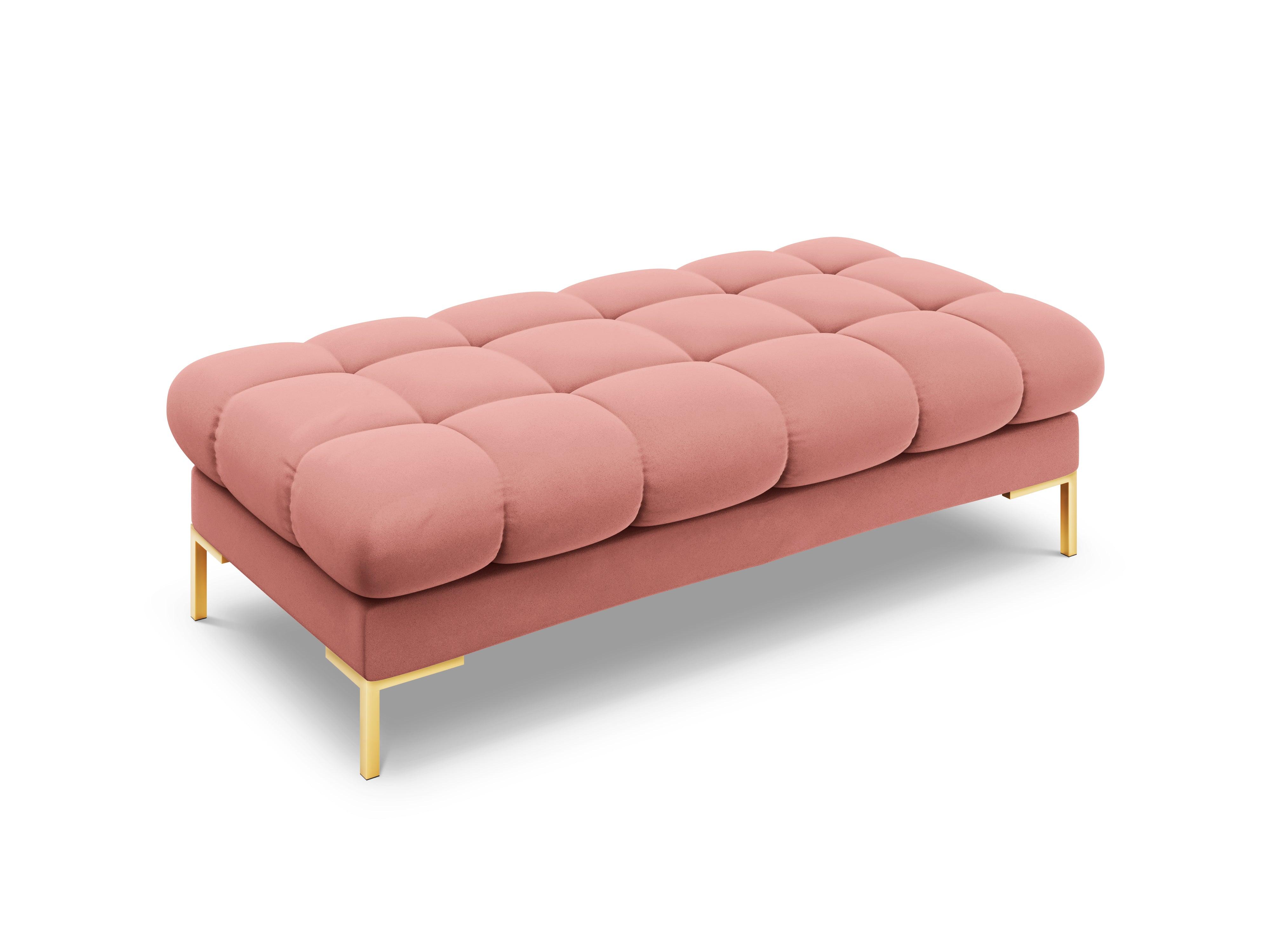 Bench velvet BALI pink with gold base - Eye on Design