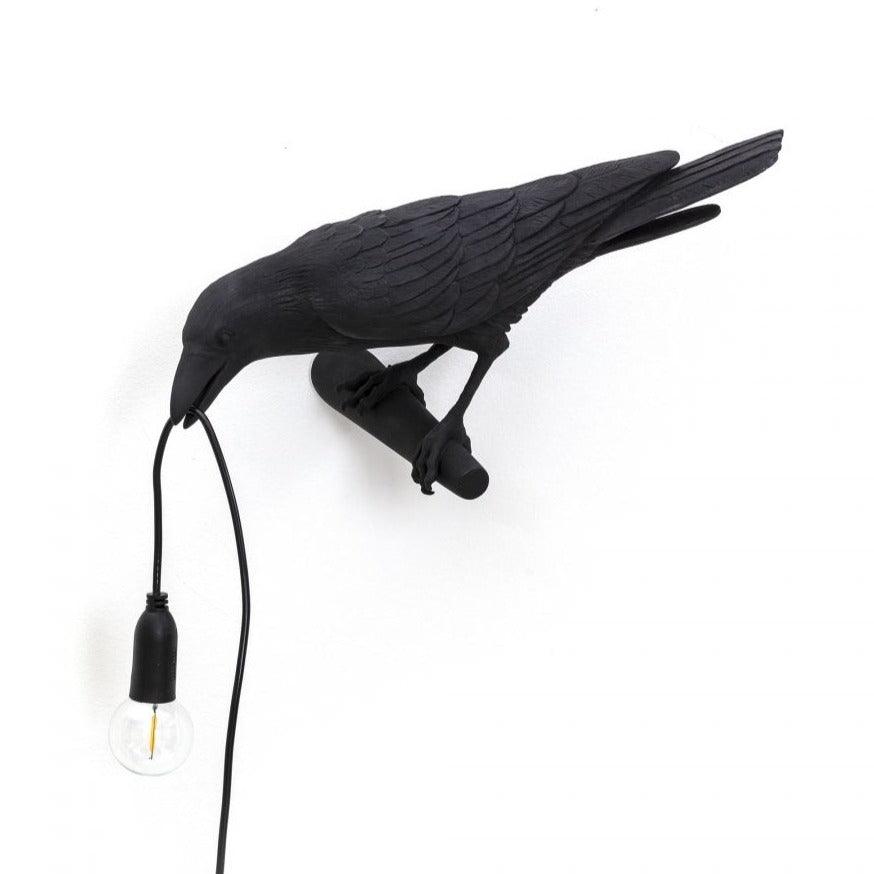 BIRD LOOKING LEFT outdoor lamp black - Eye on Design