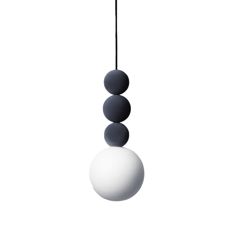 BOLA BOLA VELVET pendant lamp grey - Eye on Design