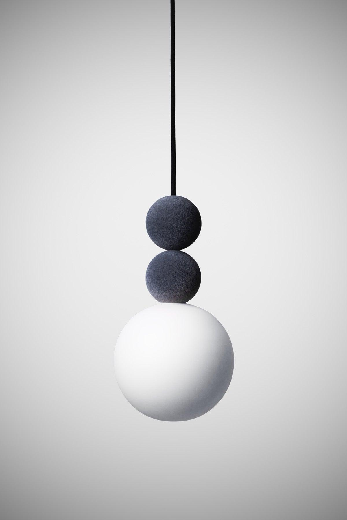 BOLA BOLA VELVET pendant lamp grey - Eye on Design