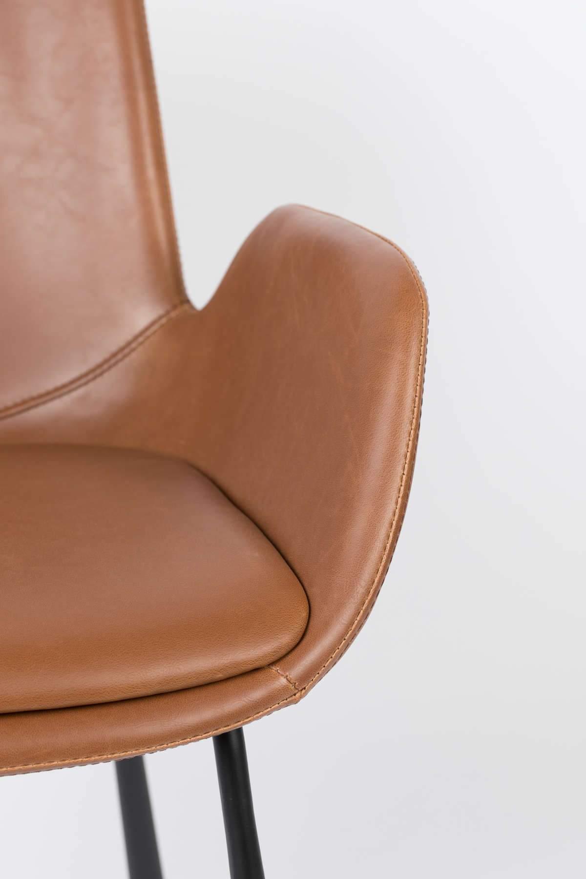 BRIT ecological leather armchair brown, Zuiver, Eye on Design