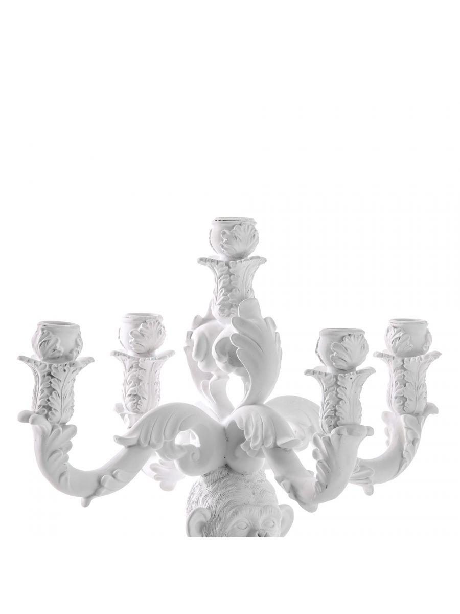 BURLESQUE CHIMP candle holder white - Eye on Design