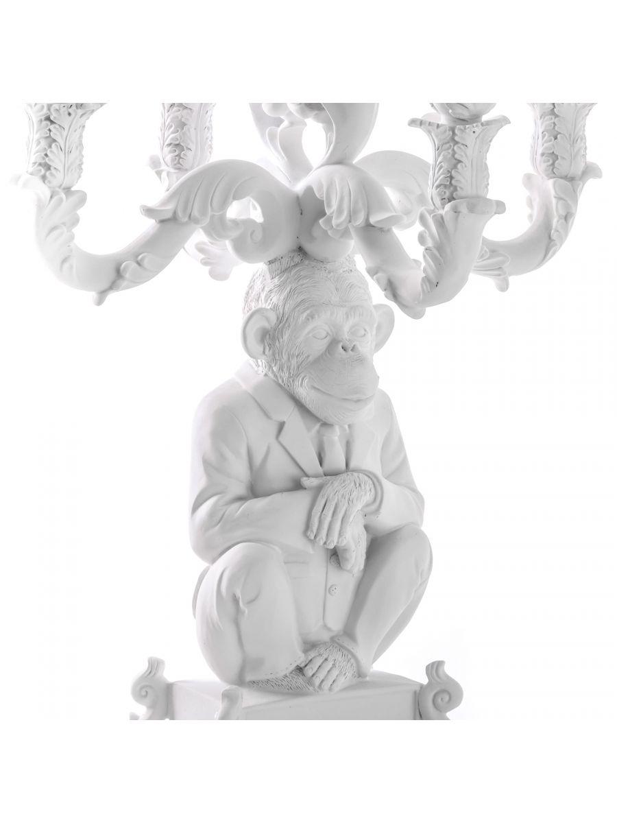 BURLESQUE CHIMP candle holder white - Eye on Design