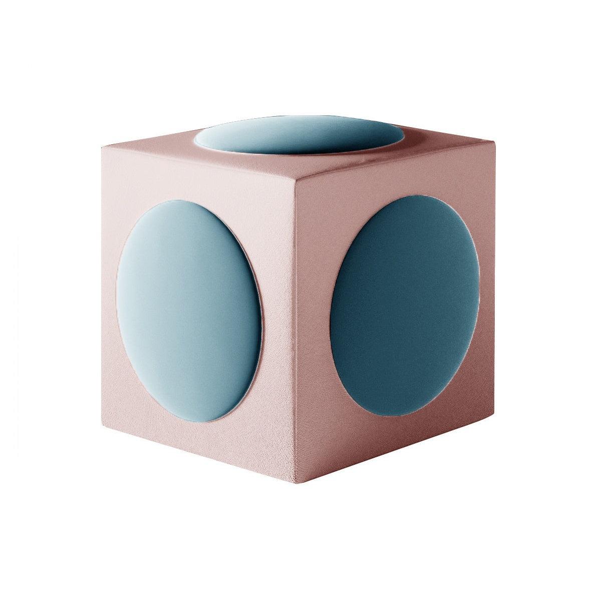 CACKO NO 2 pouffe in blue with pink - Eye on Design