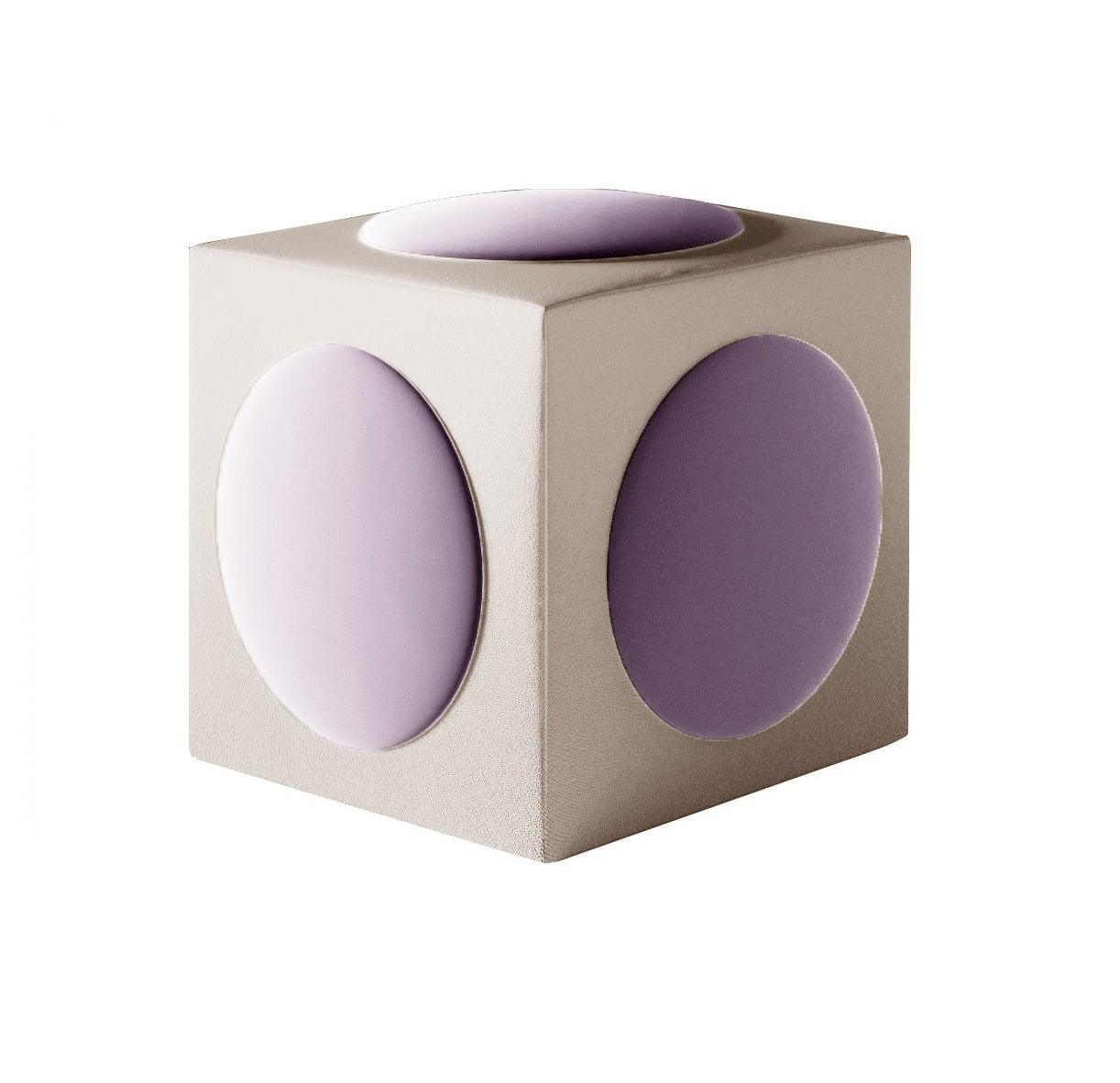 CACKO pouffe purple with beige - Eye on Design