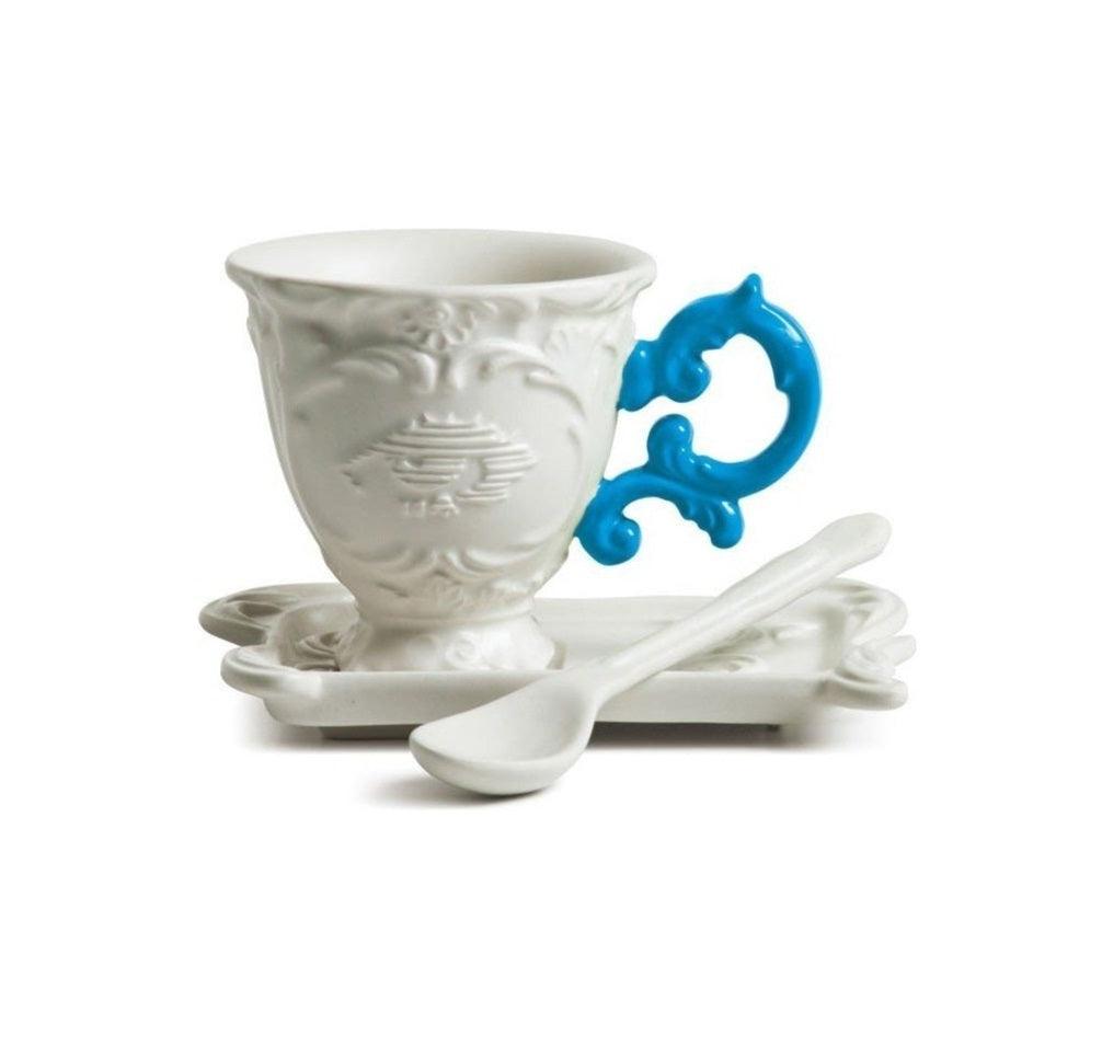 Cup with spoon and saucer I-WARES I-COFFEE blue - Eye on Design