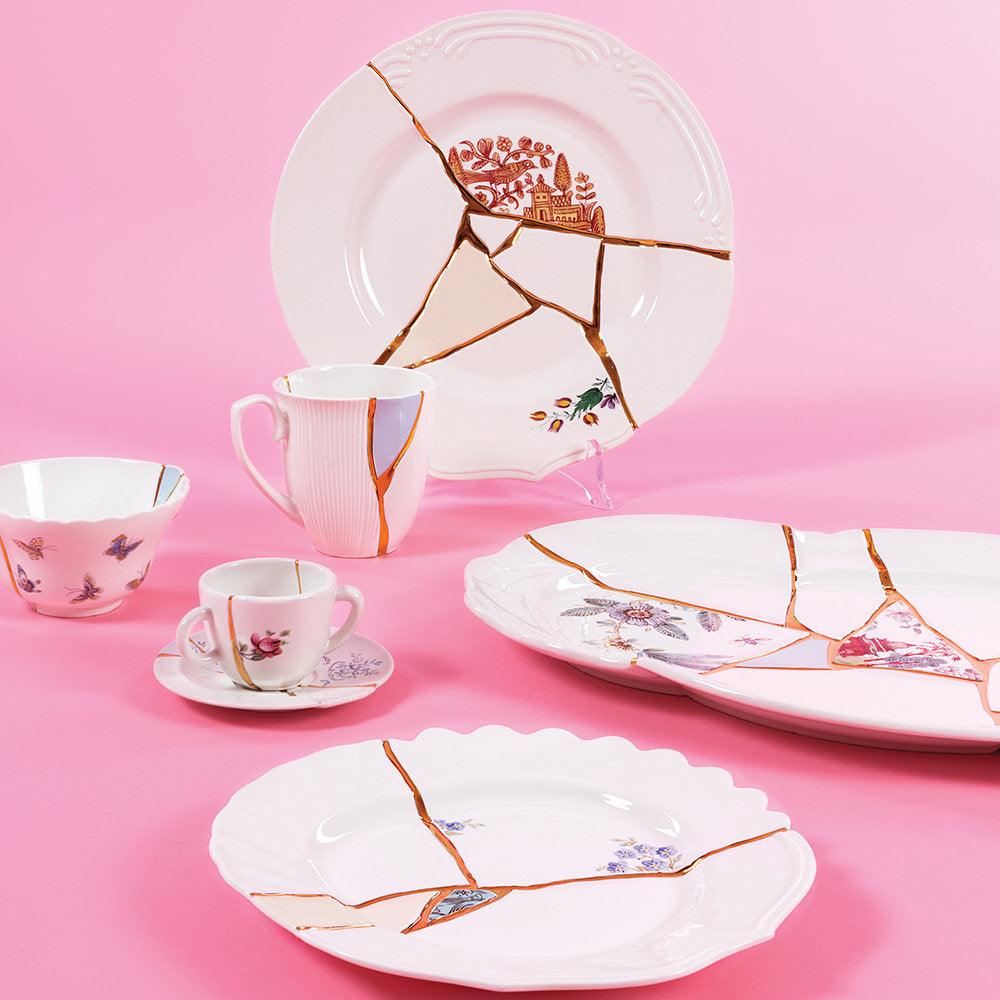 Dessert plate KINTSUGI #3 porcelain - Eye on Design