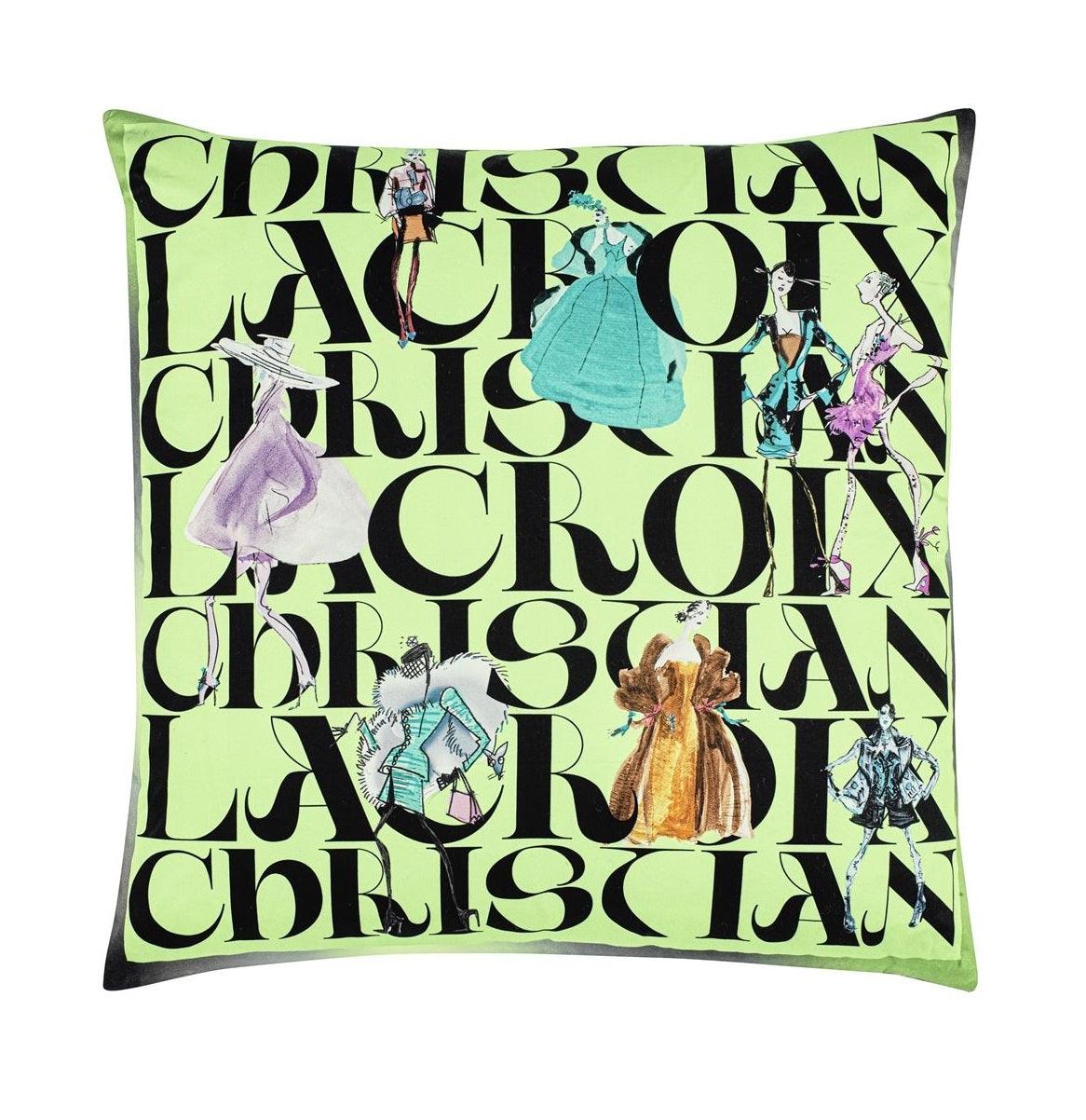 Double-sided pillow LACROIX PARADE JAIS cotton satin - Eye on Design