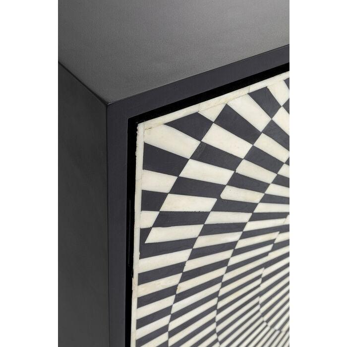 ELECTRO chest of drawers black with gold details - Eye on Design