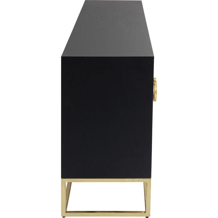 ELECTRO chest of drawers black with gold details - Eye on Design