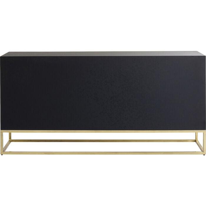 ELECTRO chest of drawers black with gold details - Eye on Design