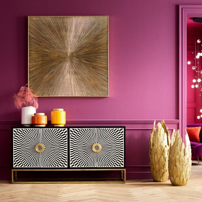 ELECTRO chest of drawers black with gold details - Eye on Design