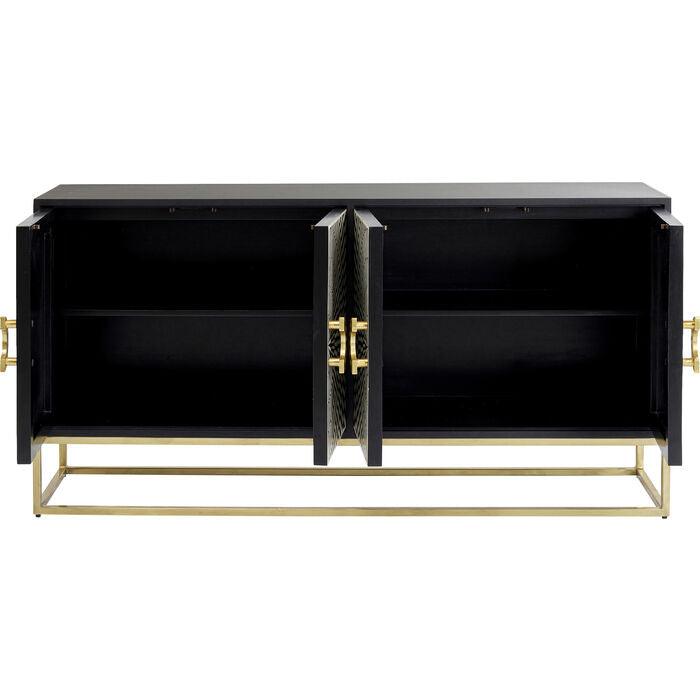 ELECTRO chest of drawers black with gold details - Eye on Design