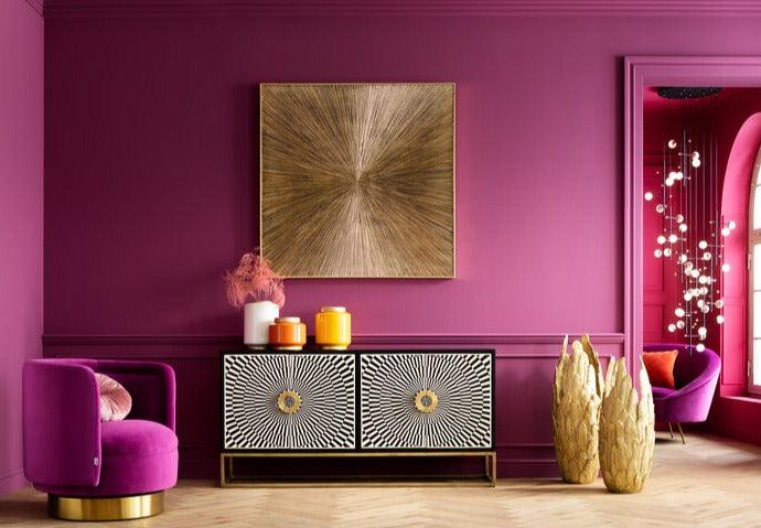 ELECTRO chest of drawers black with gold details - Eye on Design