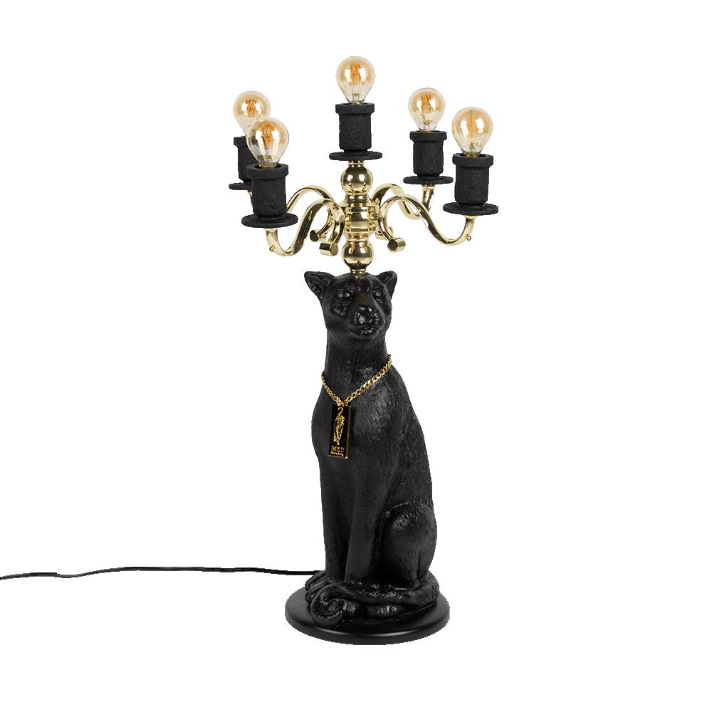 Floor lamp PROUDLY CROWNED PANTHER black - Eye on Design