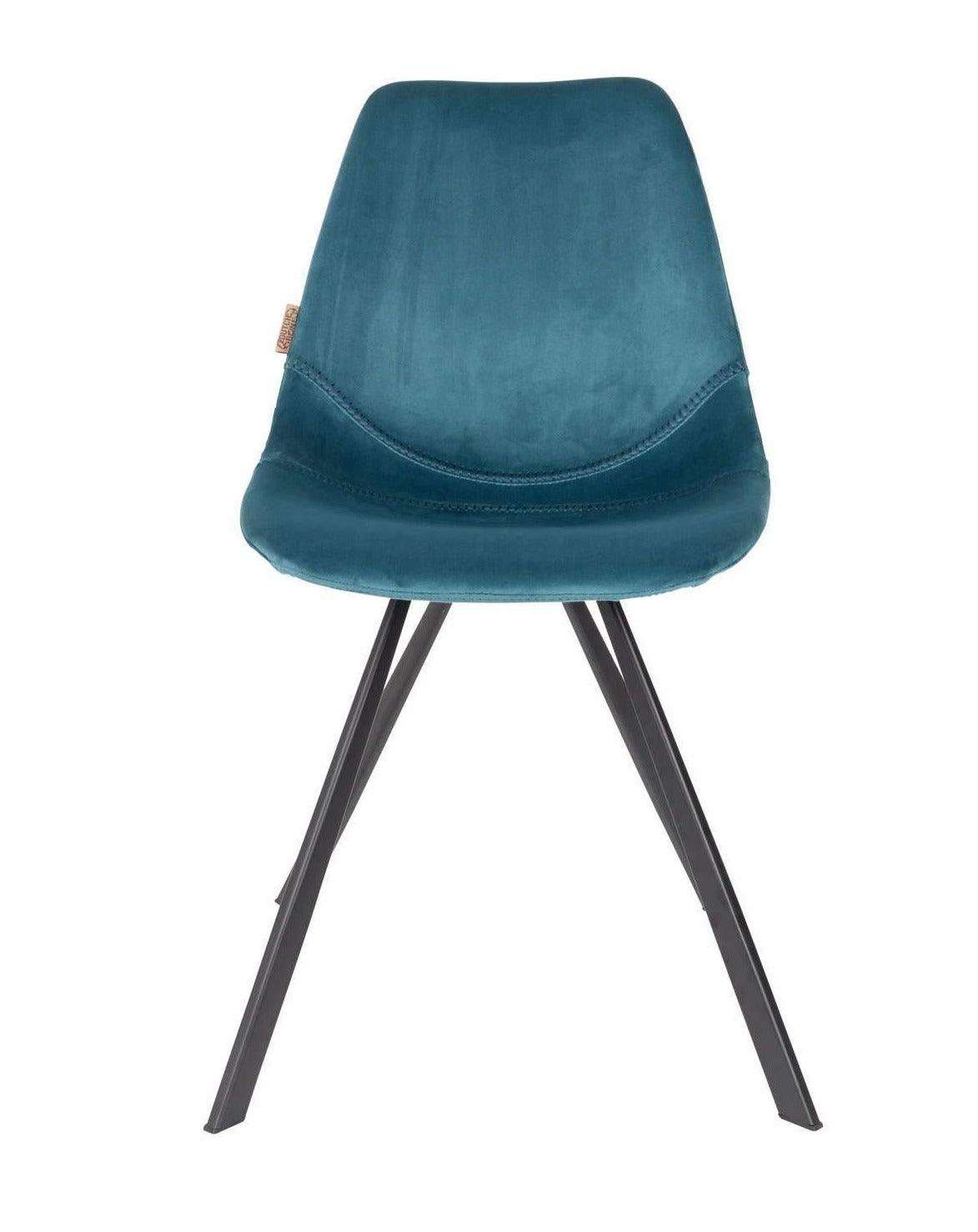 FRANKY VELVET chair blue, Dutchbone, Eye on Design