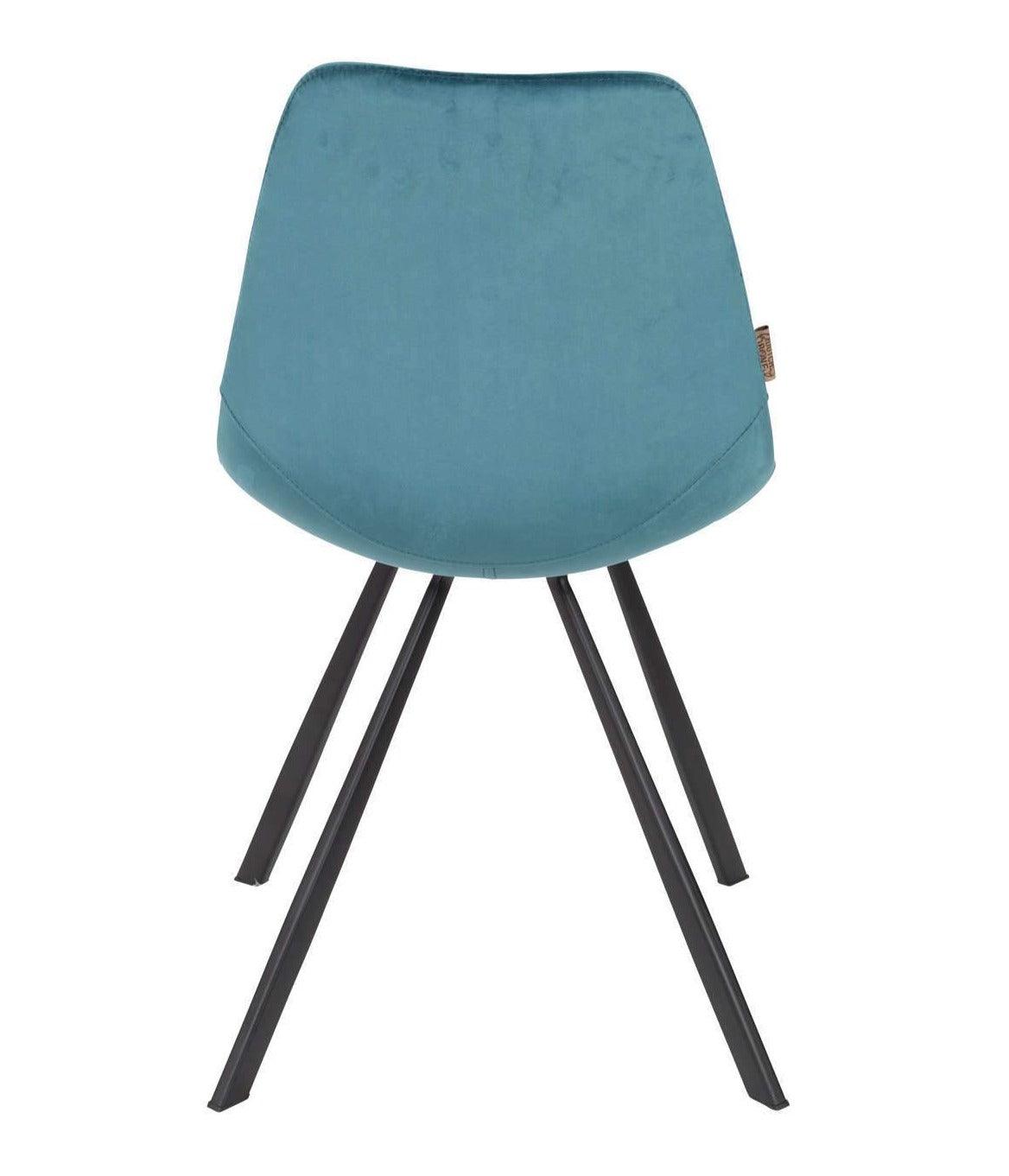 FRANKY VELVET chair blue, Dutchbone, Eye on Design