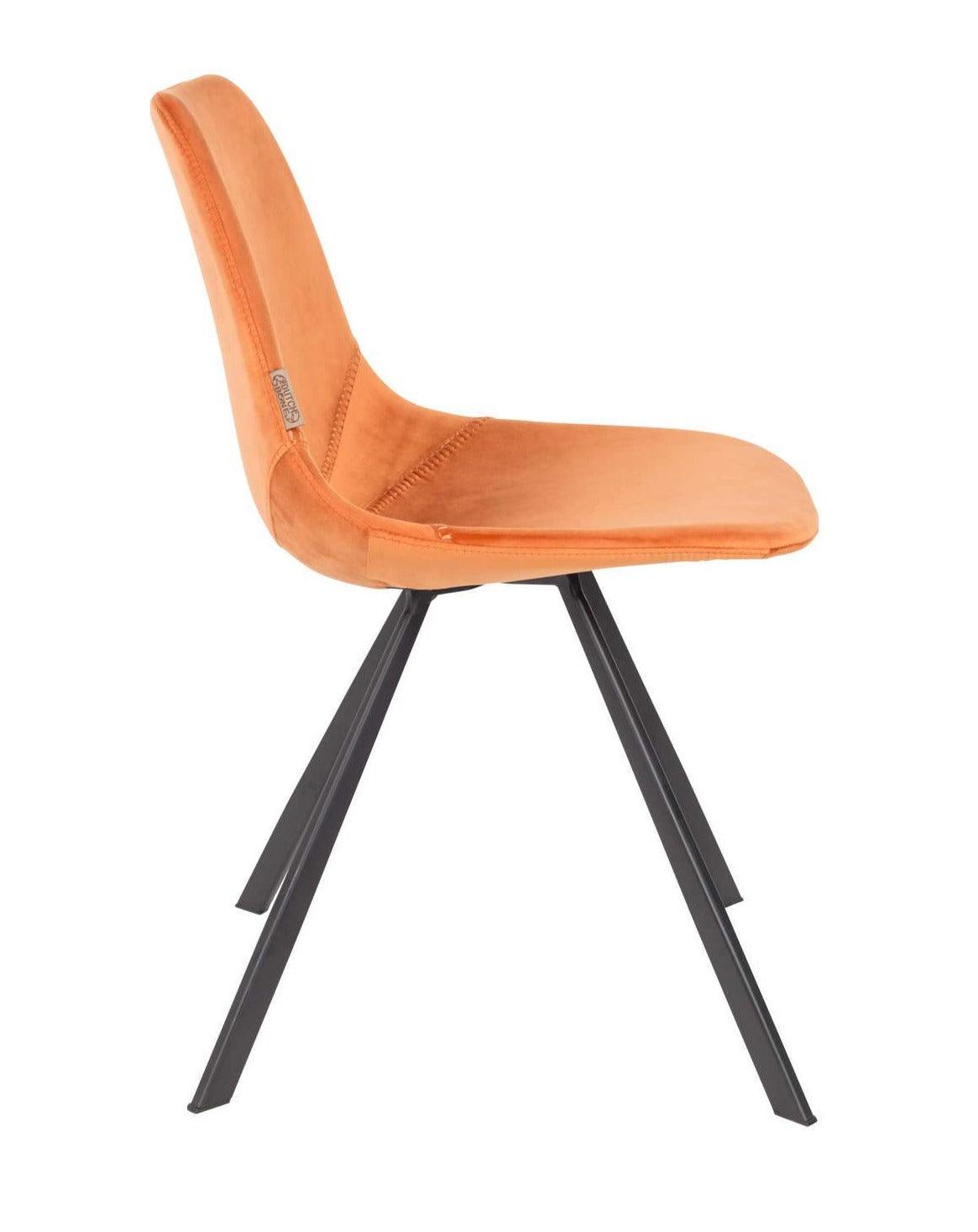 FRANKY VELVET orange chair, Dutchbone, Eye on Design