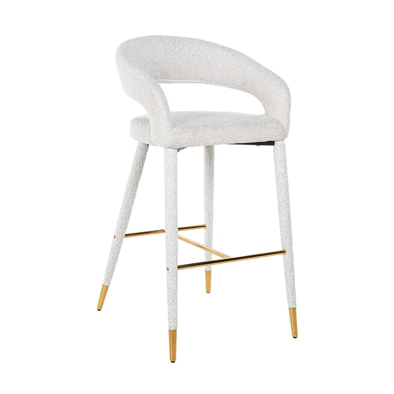 Hocker TURIN bouclé white - Eye on Design