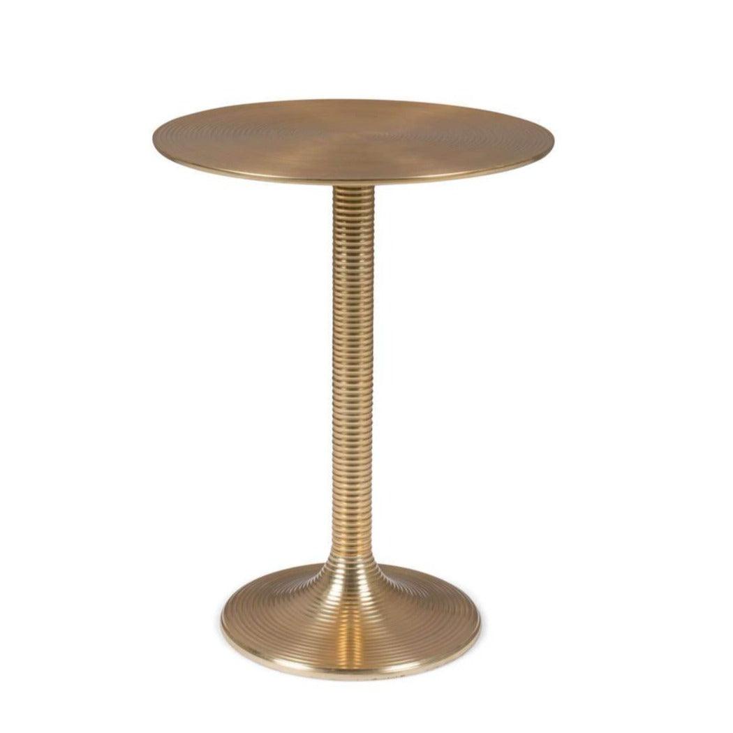 Thanks to its mesmerizing design, the Bold Monkey Hypnotising Round table undoubtedly attracts attention. Made of textured brushed aluminum, this round table Bold Monkey Hypnotising Round in matte gold or classic black is not afraid of being conspicuous.