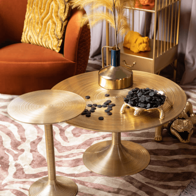 HYPNOTISING ROUND brass side table, Bold Monkey, Eye on Design