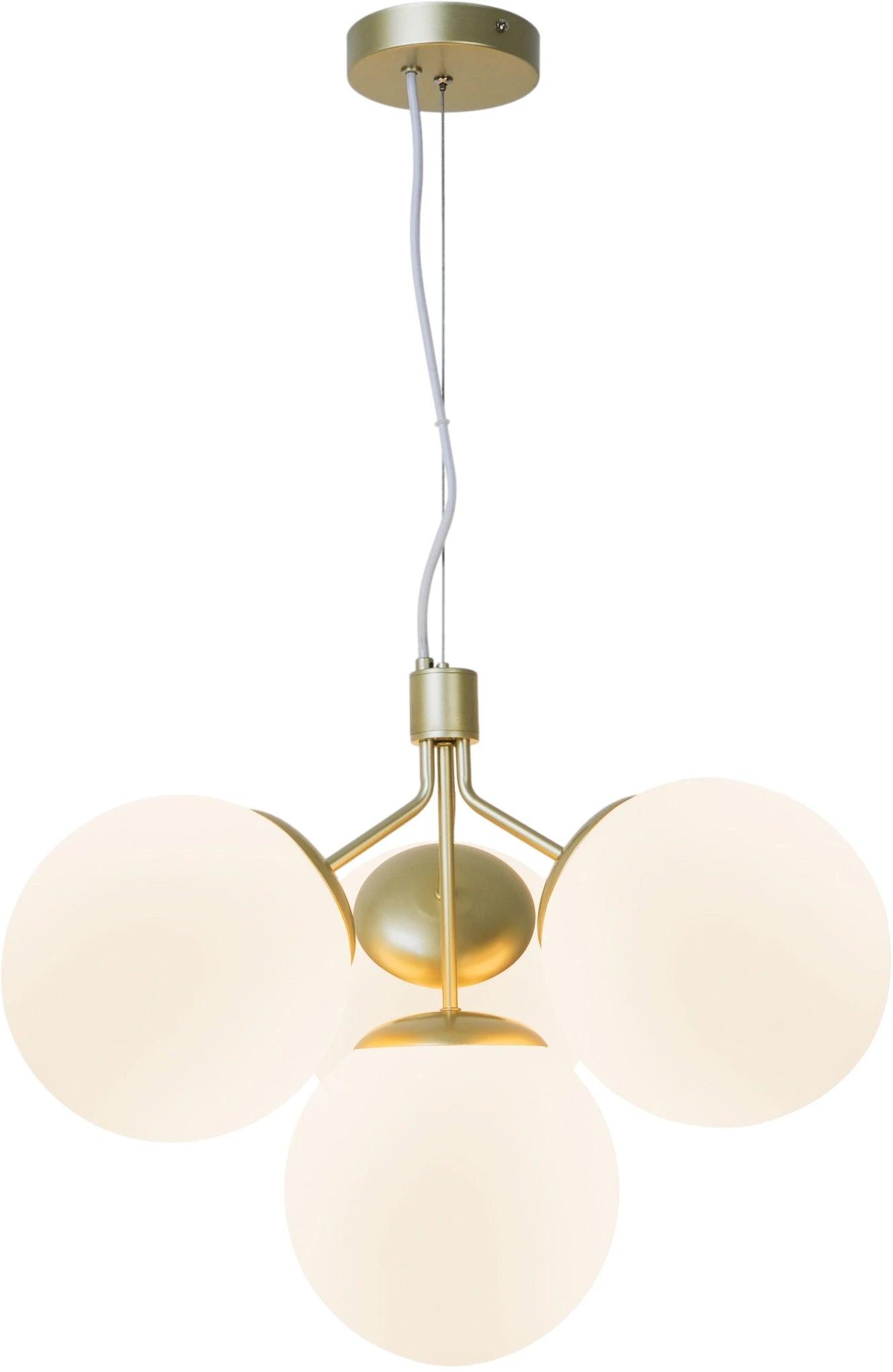 IVONA 4-point pendant lamp, gold - Eye on Design