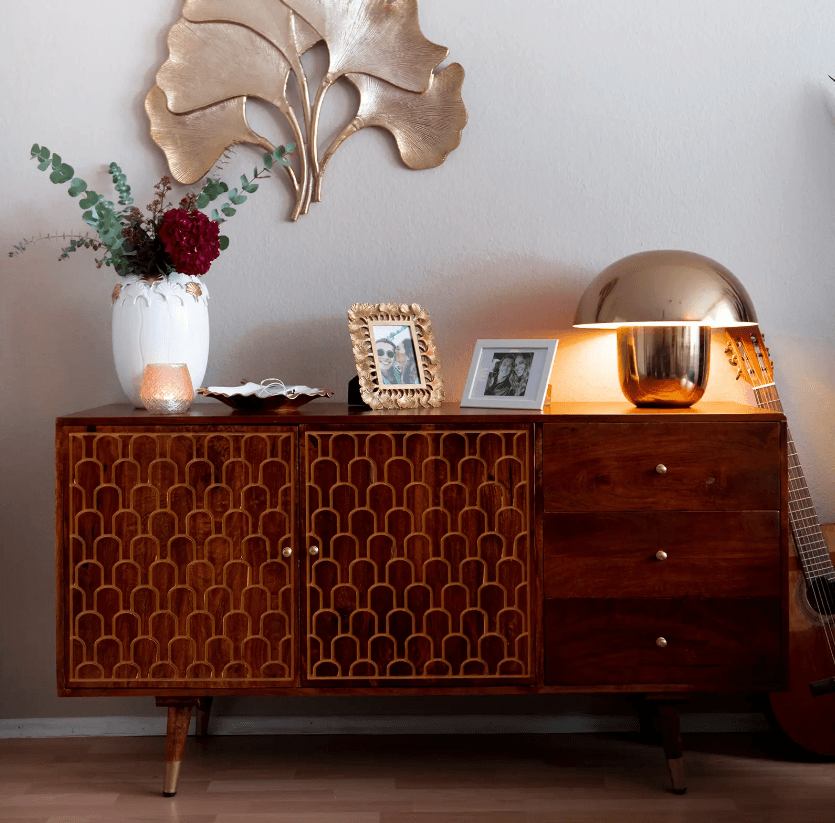 Lampa stołowa MUSHROOM złoty Kare Design    Eye on Design