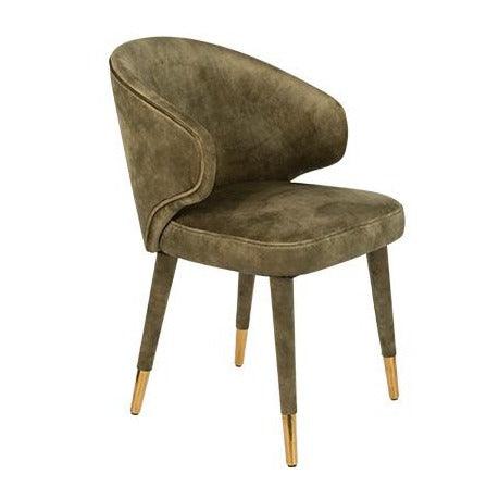 LUNAR VELVET chair green, Dutchbone, Eye on Design