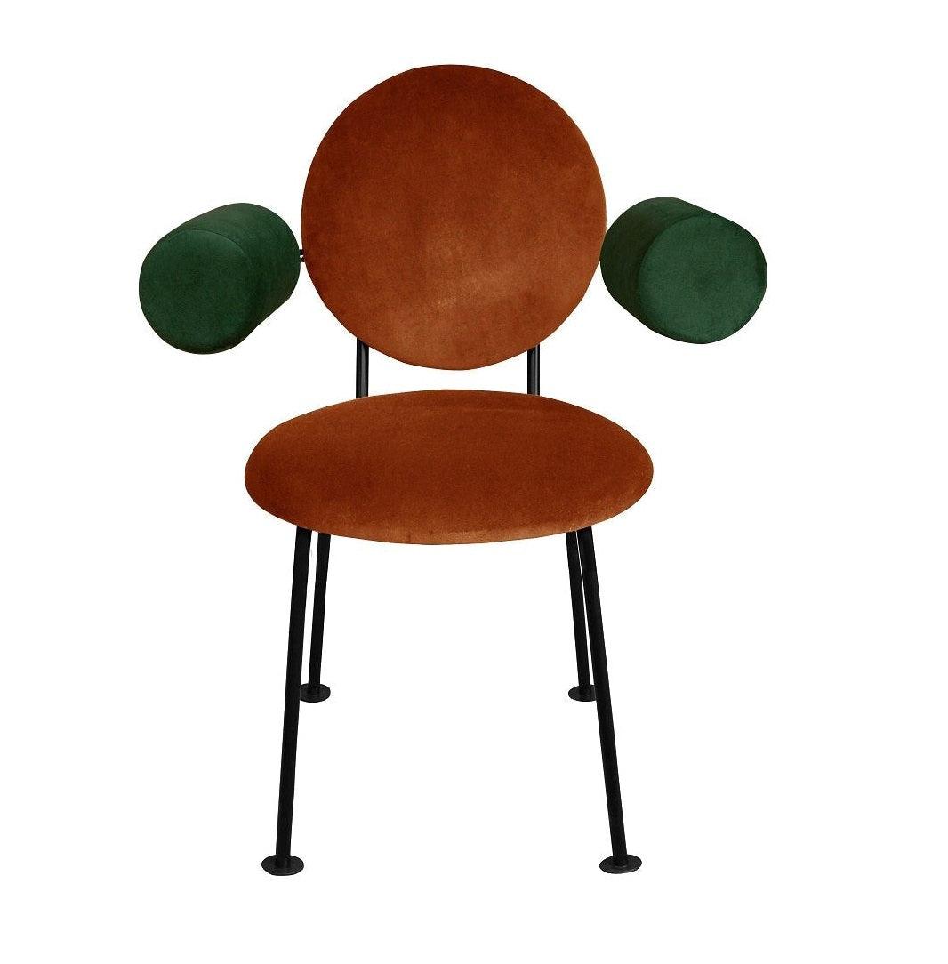 MEDALLION armchair orange with green, Happy Barok, Eye on Design