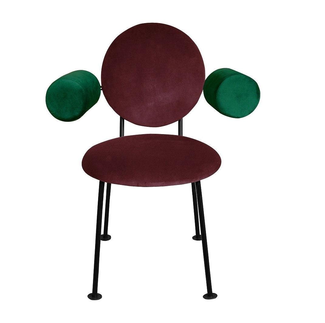 MEDALLION armchair purple with green, Happy Barok, Eye on Design