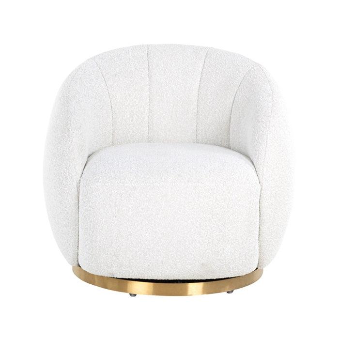 MONZA swivel armchair white boucle - Eye on Design