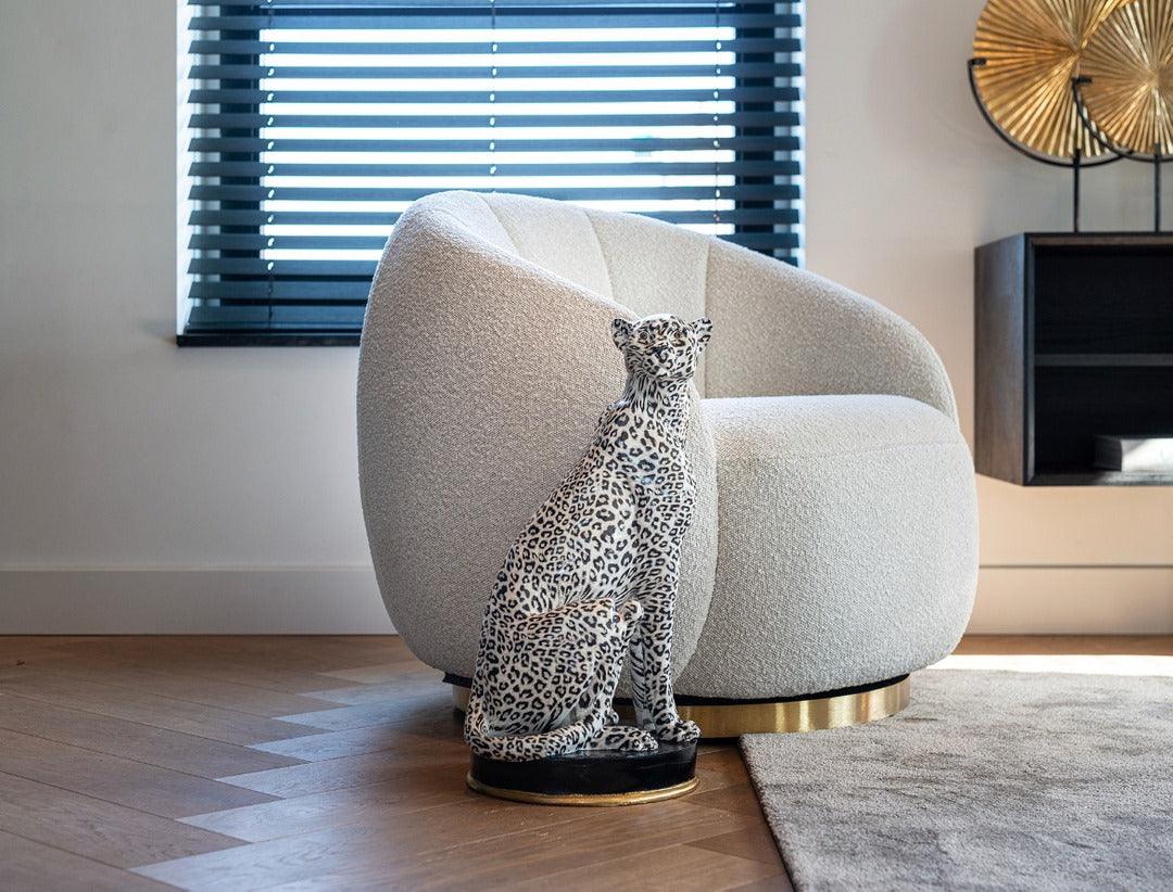 MONZA swivel armchair white boucle - Eye on Design