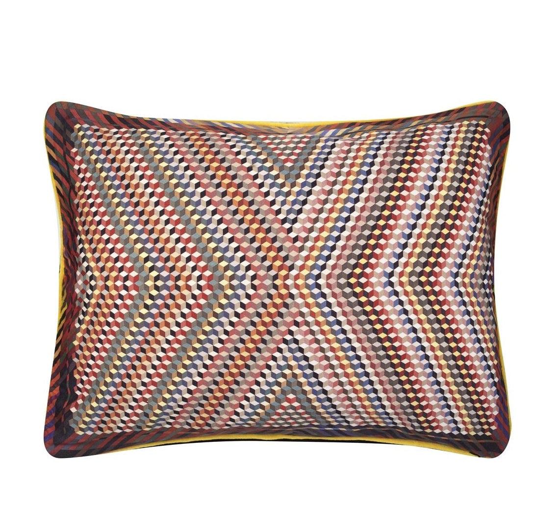 MOSAIC FREAK cotton satin pillow - Eye on Design