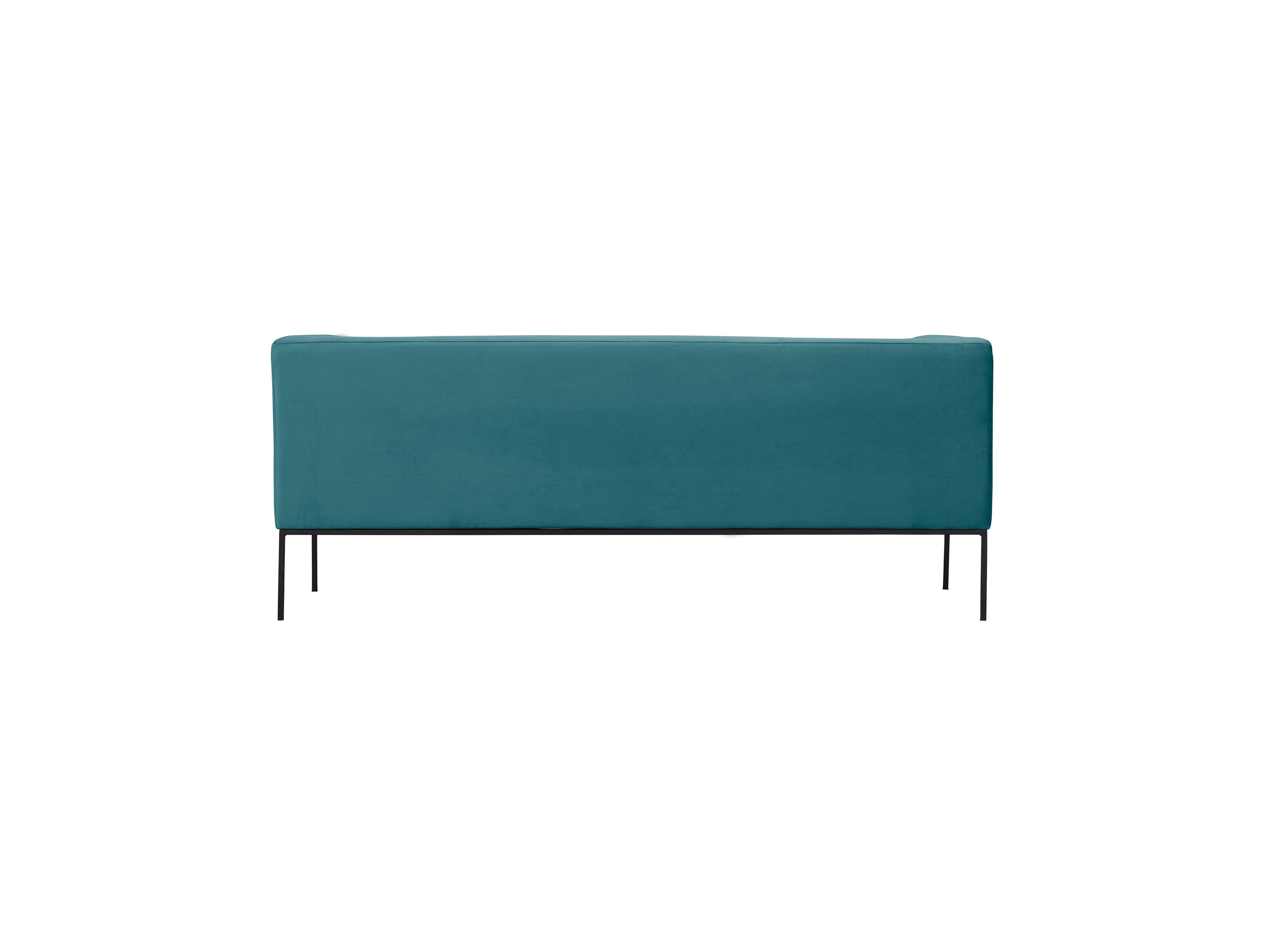 Velvet Sofa, "Neptune", 3 Seats, 195x79x76
 ,Turquoise,Black Metal Frame, Windsor & Co, Eye on Design