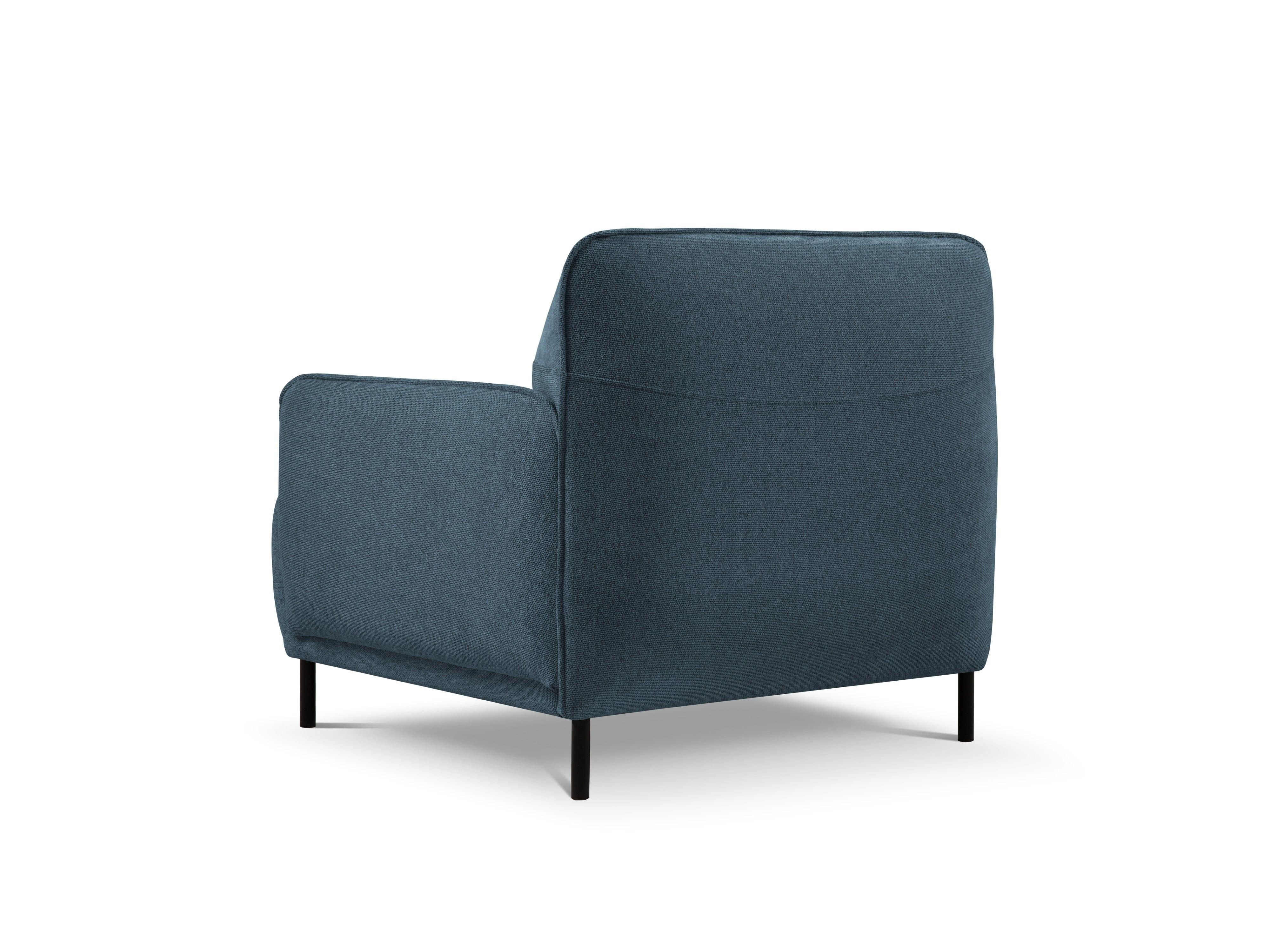 Armchair, "Neso", 1 Seat, 88x90x76
 ,Blue,Black Metal, Windsor & Co, Eye on Design