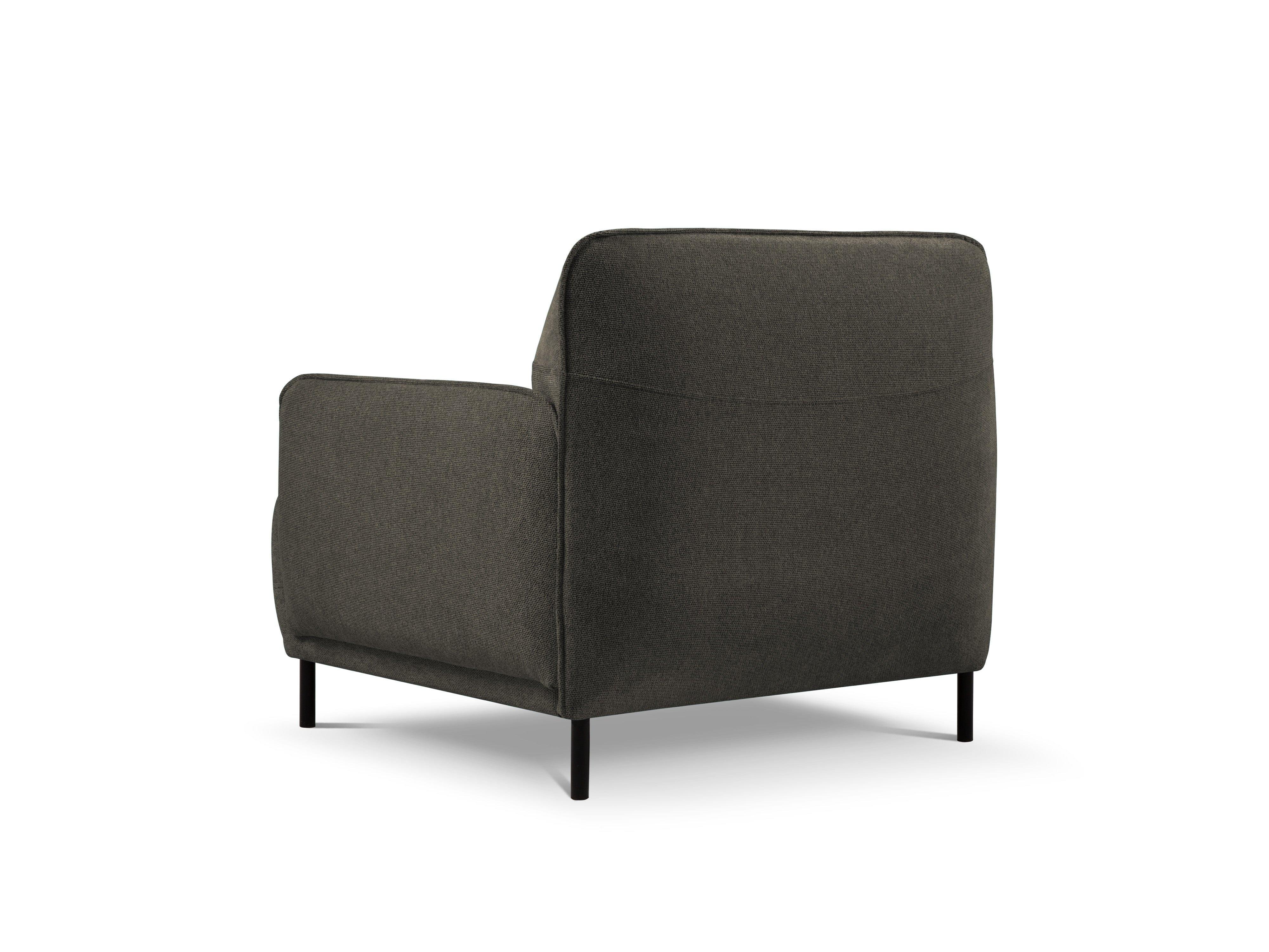 Armchair, "Neso", 1 Seat, 88x90x76
 ,Dark Grey,Black Metal, Windsor & Co, Eye on Design