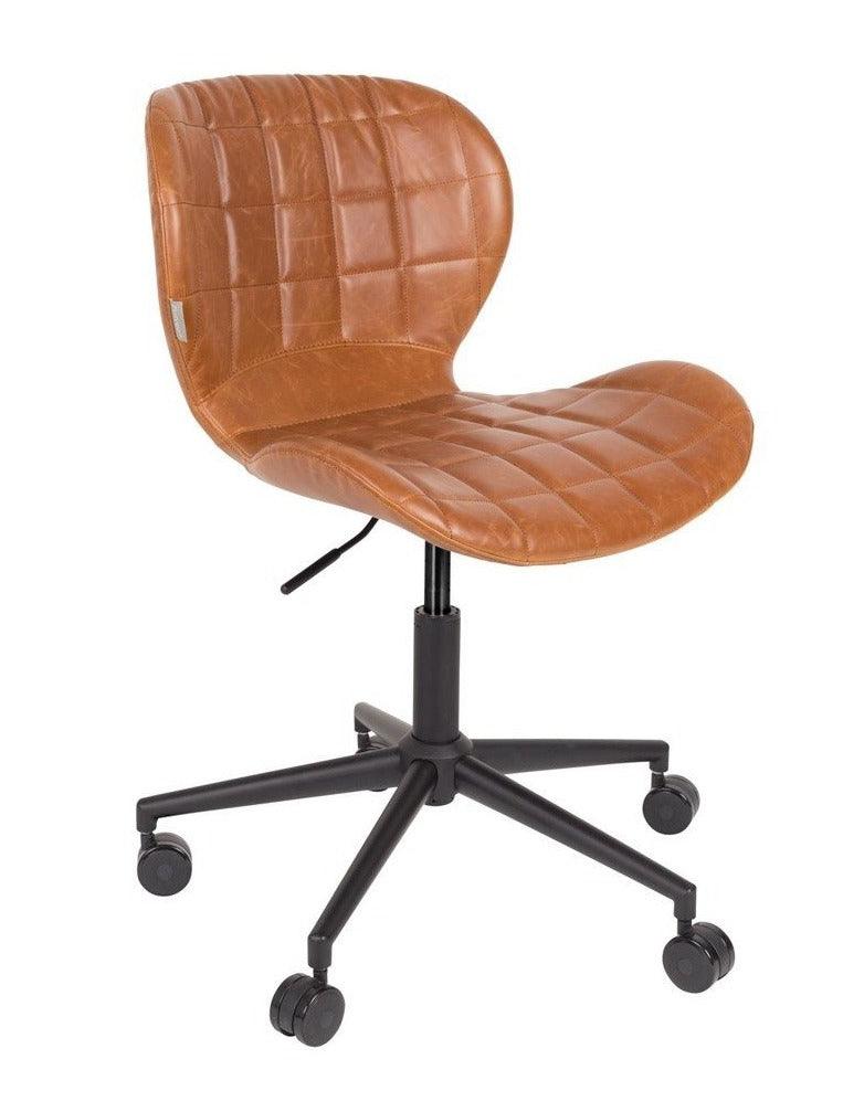 OMG office chair brown eco leather, Zuiver, Eye on Design