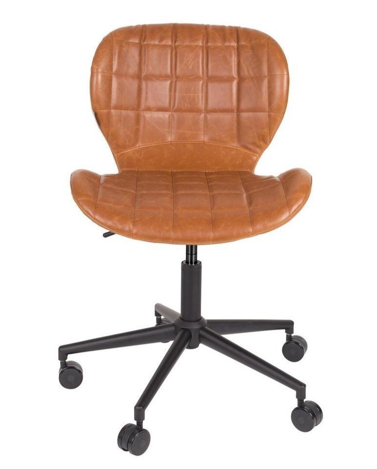 OMG office chair brown eco leather, Zuiver, Eye on Design