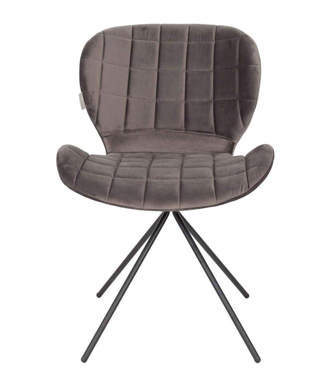 OMG VELVET chair grey, Zuiver, Eye on Design