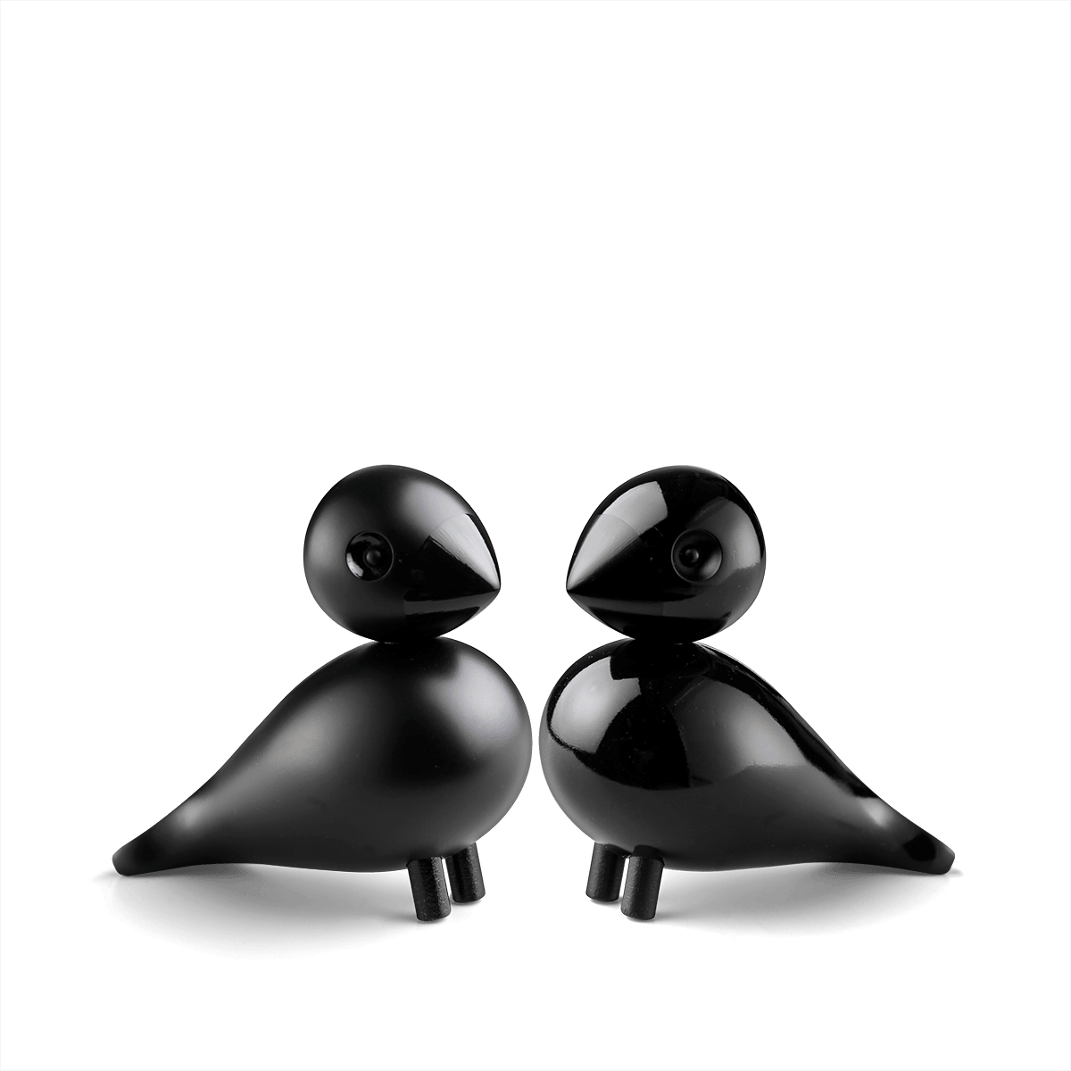 Pair of wooden figures LOVEBIRDS black - Eye on Design