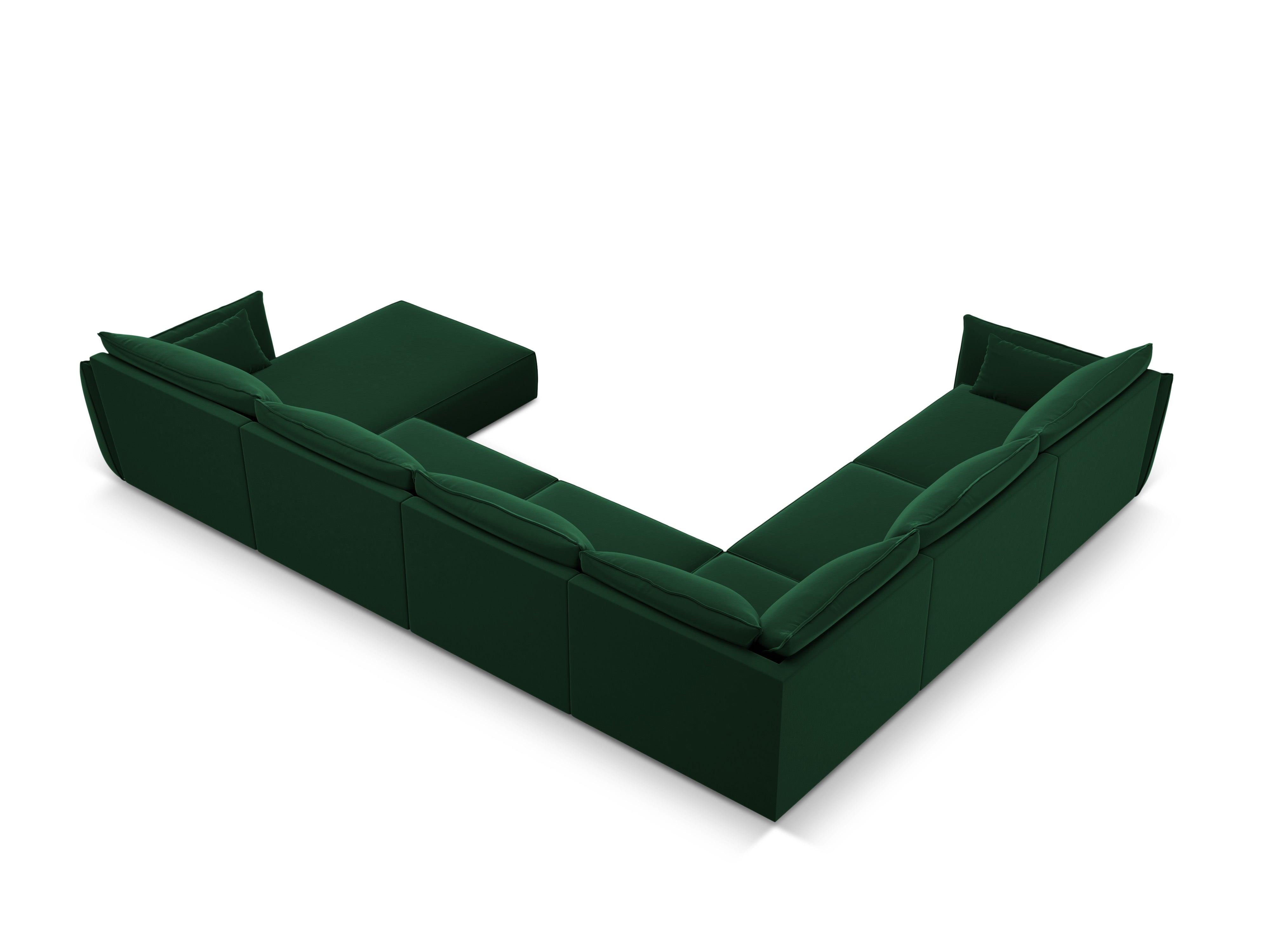 Velvet Panoramic Left Corner Sofa, "Vanda", 8 Seats, 384x284x85
Made in Europe, Mazzini Sofas, Eye on Design