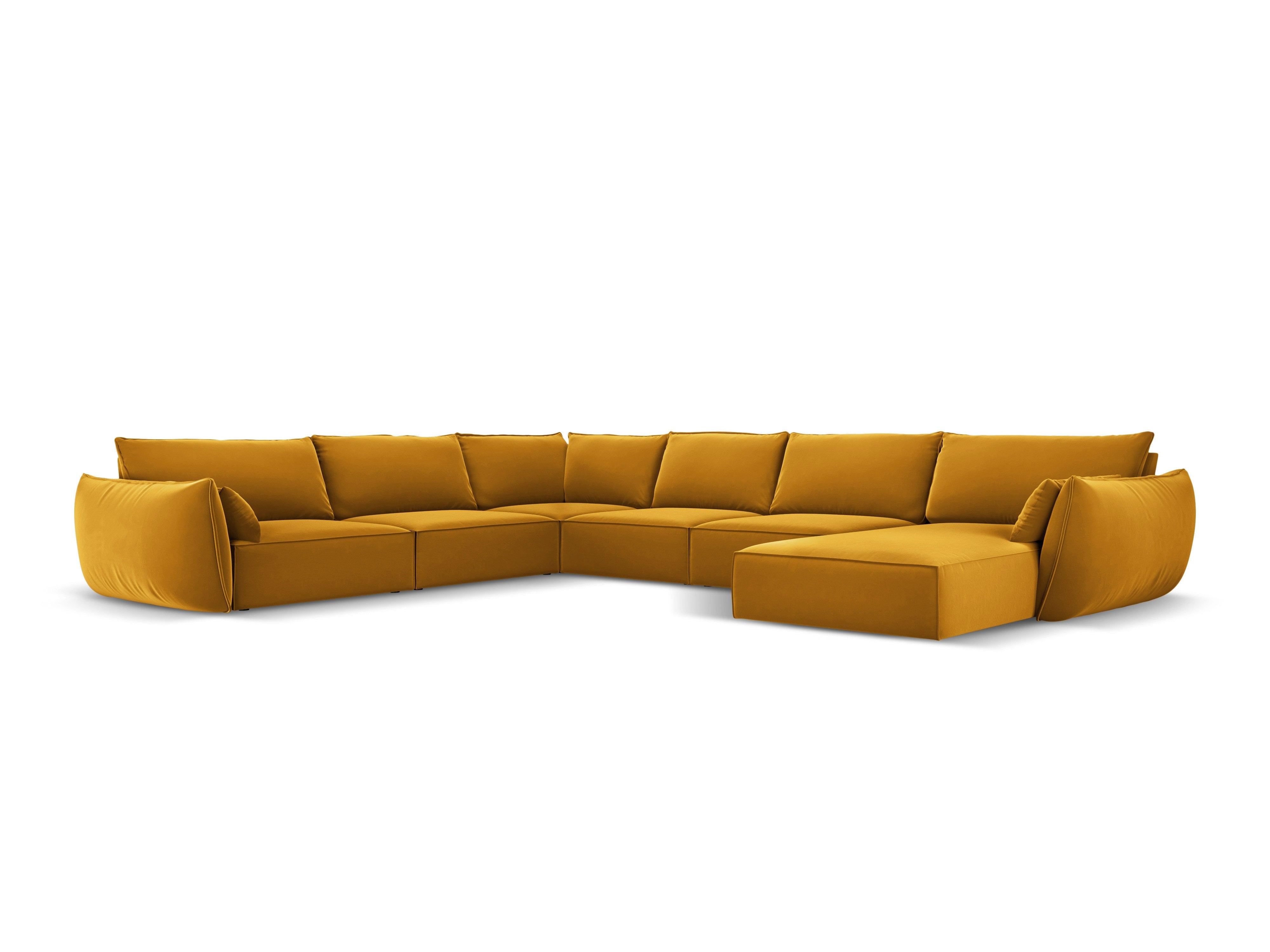 Velvet Panoramic Left Corner Sofa, "Vanda", 8 Seats, 384x284x85
Made in Europe, Mazzini Sofas, Eye on Design