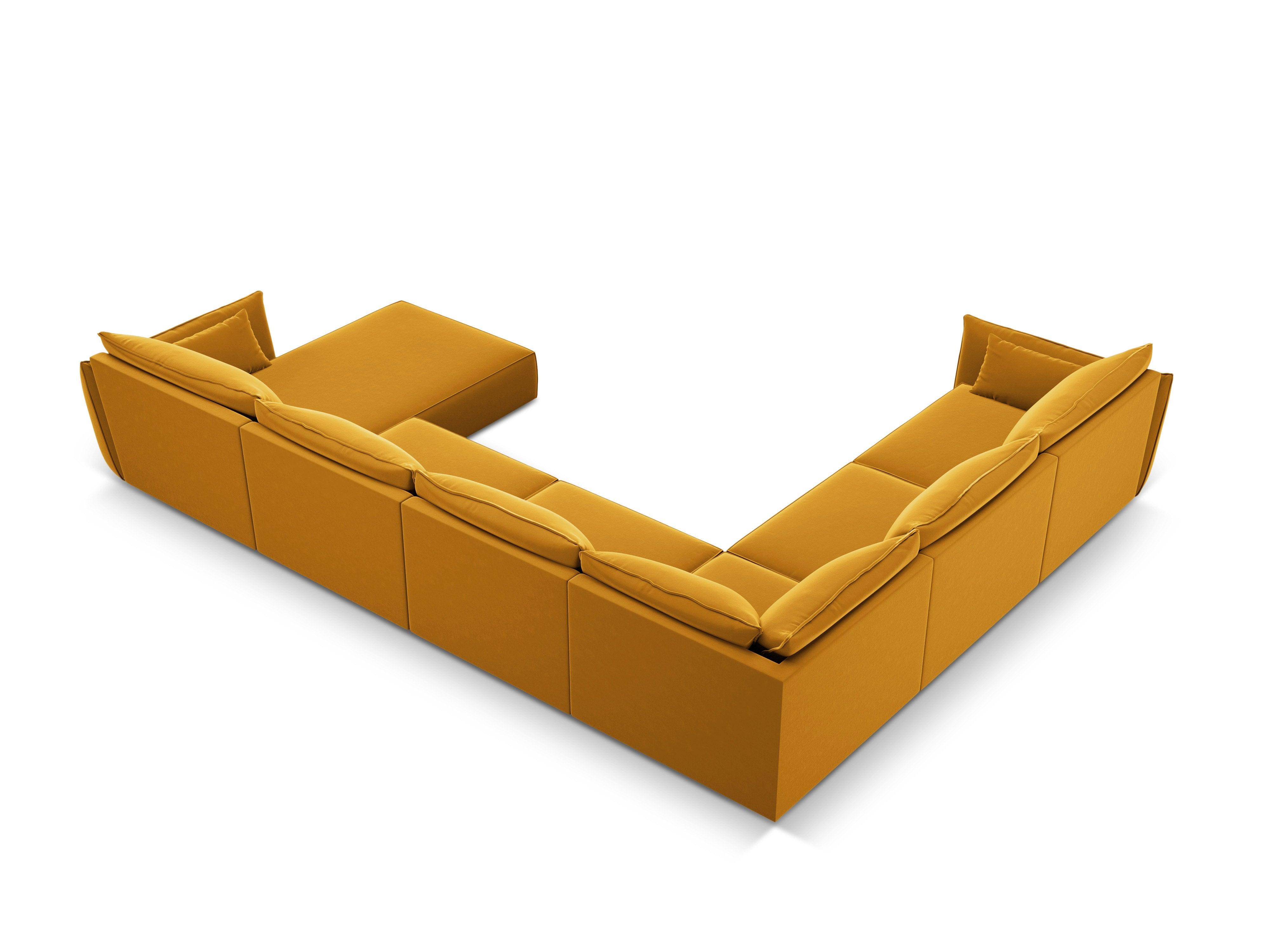 Velvet Panoramic Left Corner Sofa, "Vanda", 8 Seats, 384x284x85
Made in Europe, Mazzini Sofas, Eye on Design