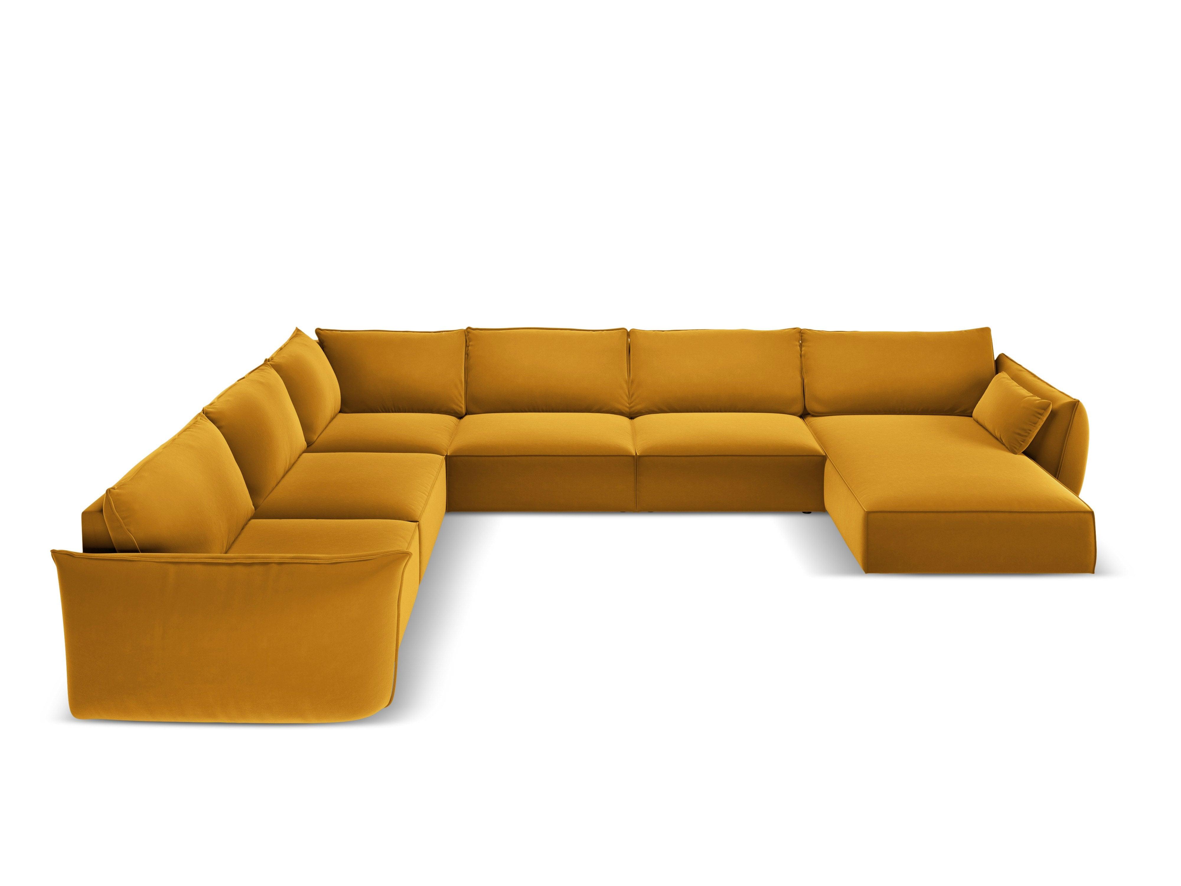 Velvet Panoramic Left Corner Sofa, "Vanda", 8 Seats, 384x284x85
Made in Europe, Mazzini Sofas, Eye on Design